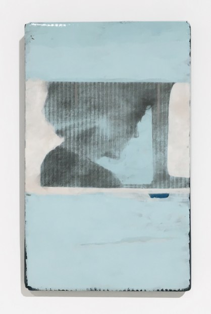 Lee Kit, Someone you can’t leave behind , acrylic, emulsion paint, inkjet ink and pencil on cardboard, 50 × 31 cm, 2017