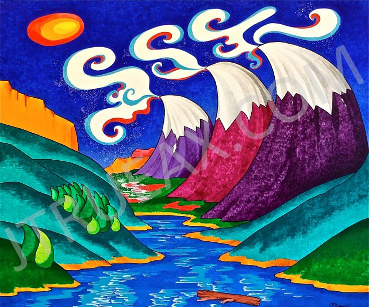   *   Snowstorm on A Sunny Day    32" x 38" | Acrylic on Canvas | [Framed]   *SOLD    