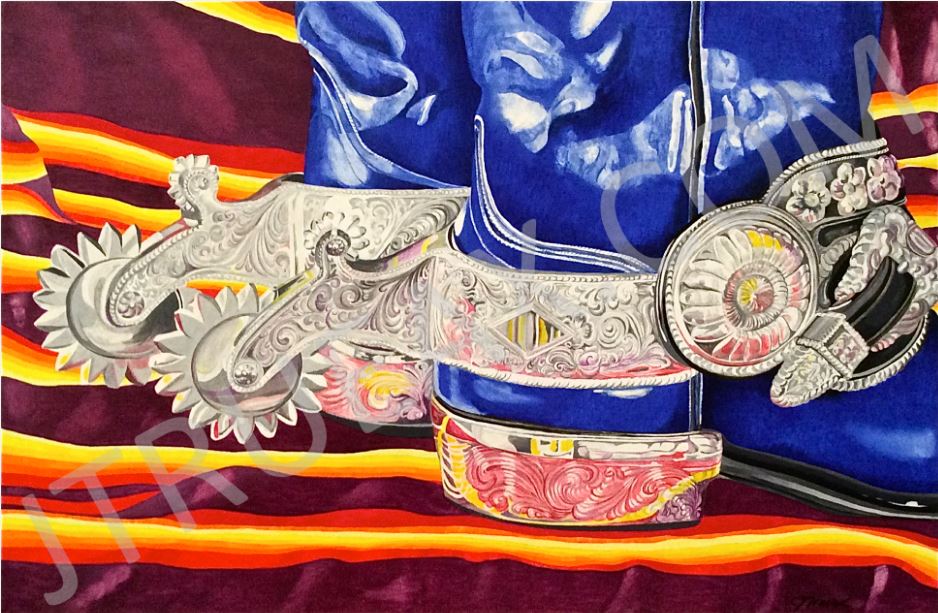    Silver Spurs    26" x 38" | Oil on Canvas | [Framed]  $1,100.00 + Shipping &amp; Handling 
