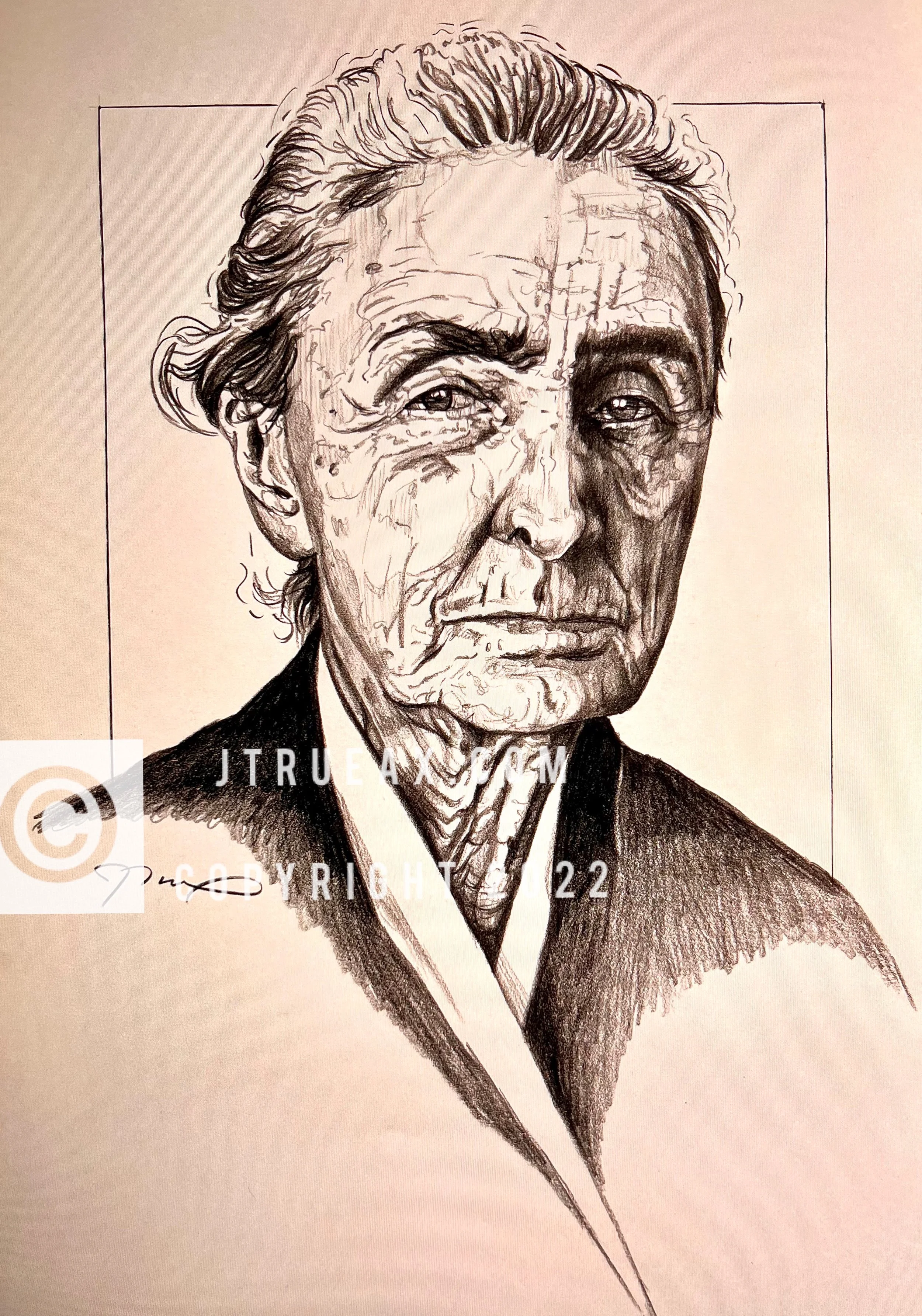   “Georgia O’Keeffe”   13 x 16” I Graphite on Paper I Framed original Drawing  “Icons of Art” limited series  $210.00 + Shipping &amp; Handling   Original Only (No prints available)  