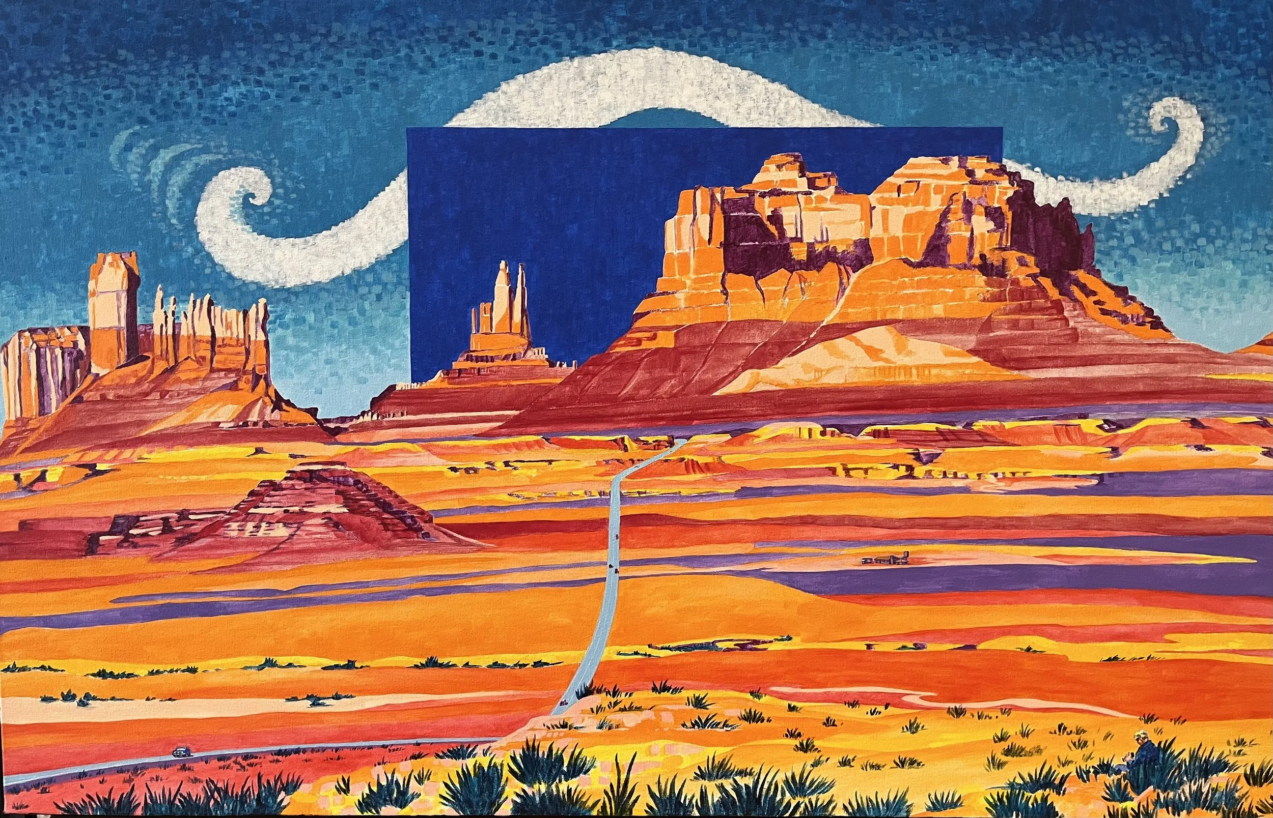   The Road to Monument Valley   48 x 30” I Acrylic on Canvas I Unframed   *SOLD  