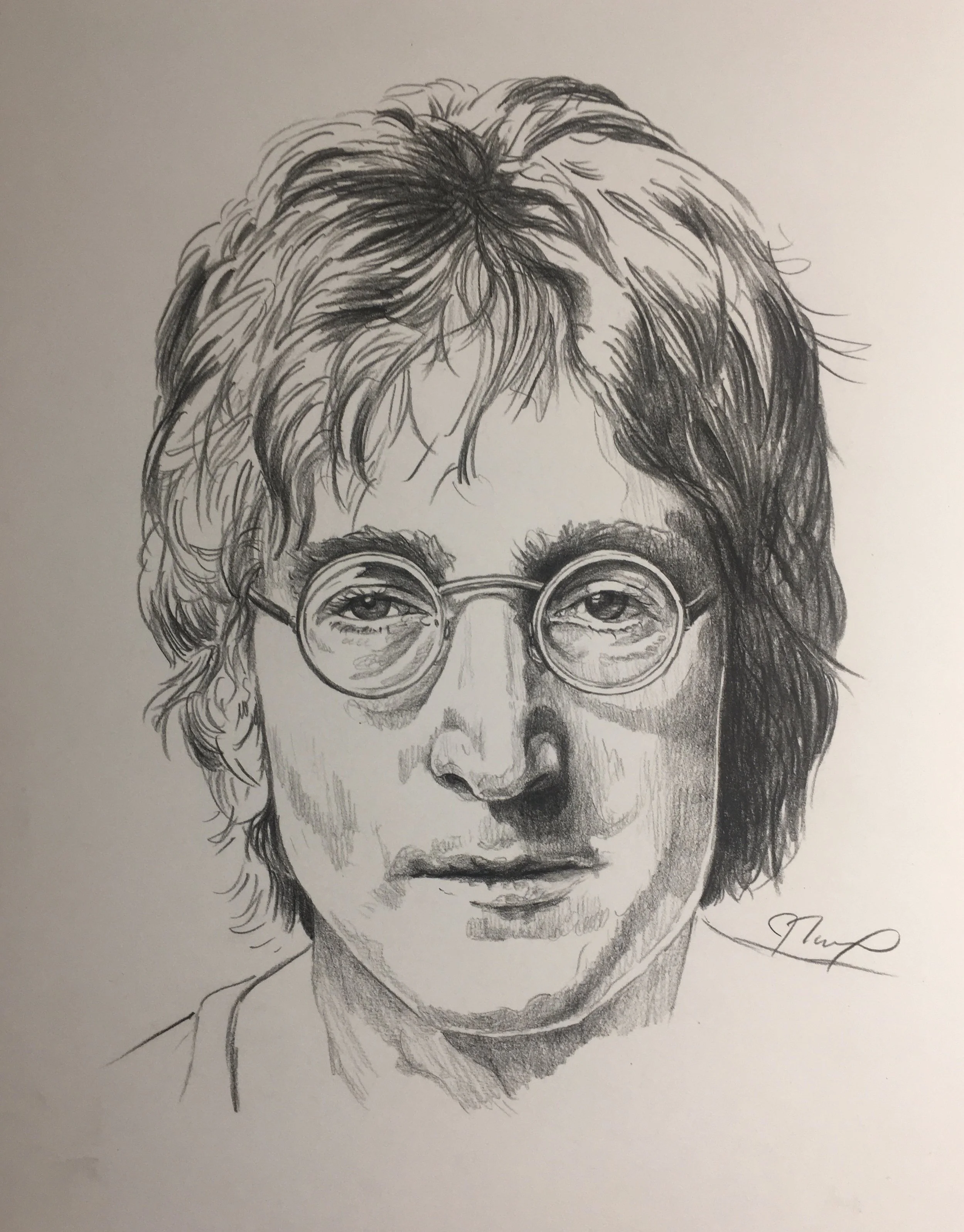   “John Lennon”   13 x 16” I Graphite on Paper I Framed original Drawing  “Icons of Music” limited series   *SOLD  
