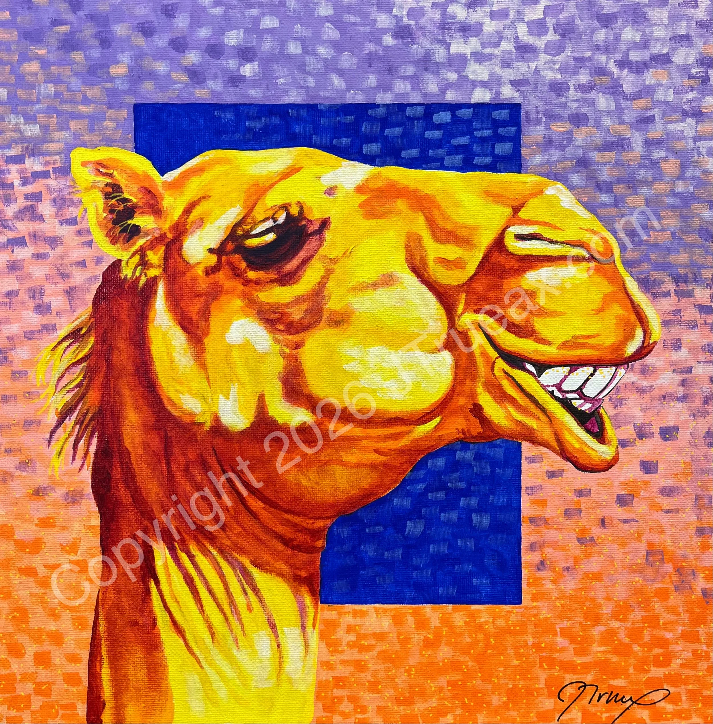   Pucker Up, Buttercup   13 × 13” I Acrylic on Canvas I Framed  $275.00 + Shipping &amp; Handling 