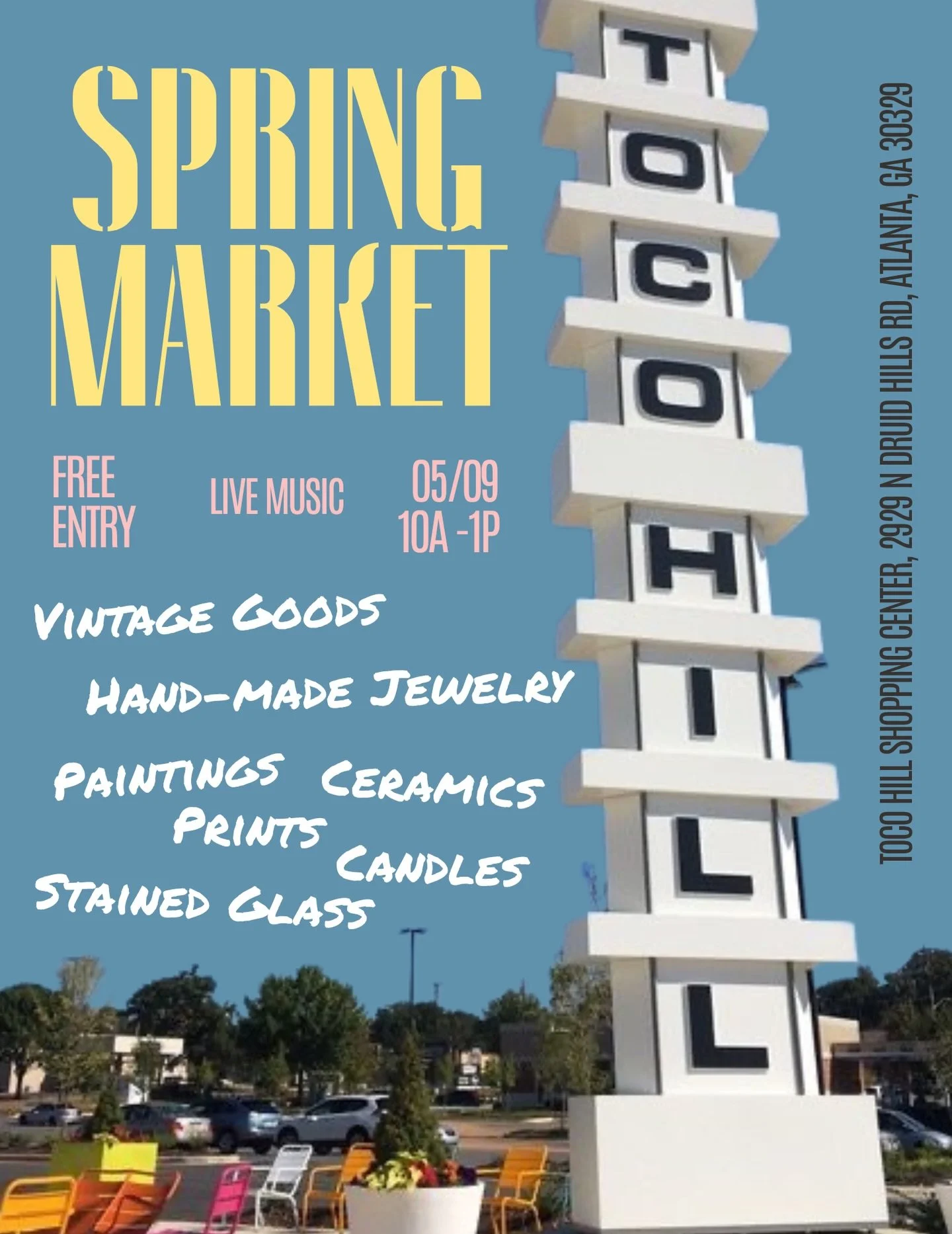 You know what time it is&hellip; it&rsquo;s the Spring market at toco hills!

A good way to spend your morning, coffee in hand, live music in the background, and a lineup of local makers doing it right. 🫶

Vintage goods, handmade jewelry, ceramics, 