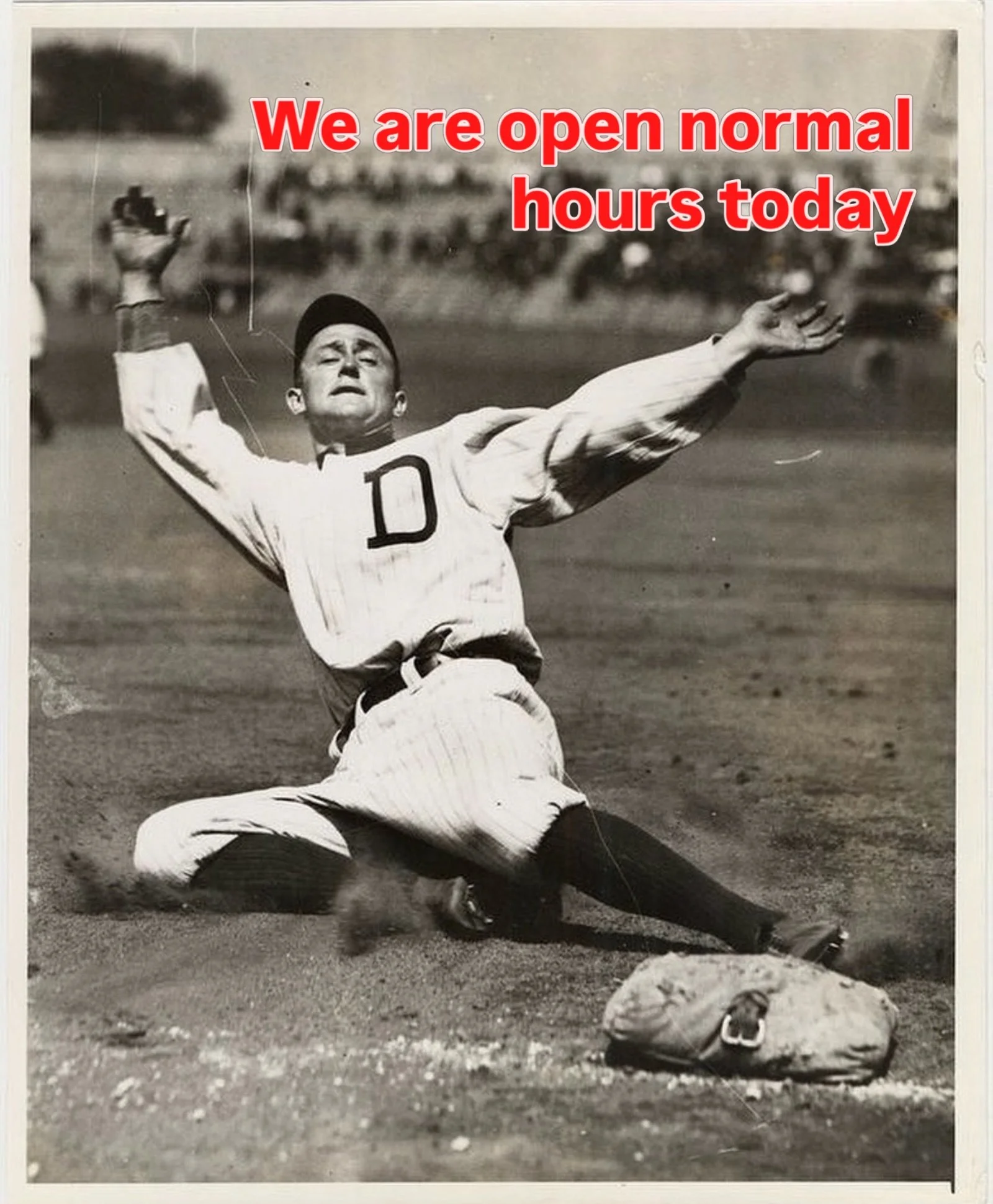 Safe at home for the long weekend ⚾️☕️

All shops are open normal hours today, fully prepared to support your very serious plans of avoiding emails, extending brunch by 2 hours, and ordering &ldquo;just one coffee&rdquo; before somehow leaving with t