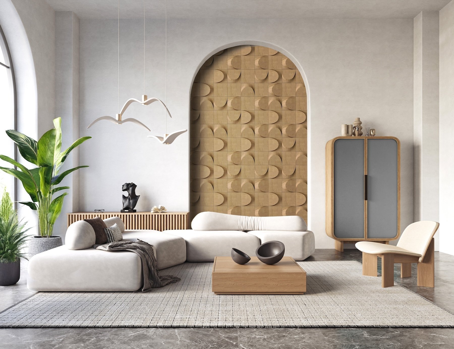 Feature Wall #2 - Arch 3D Wall Panels (SMOOTH Series)