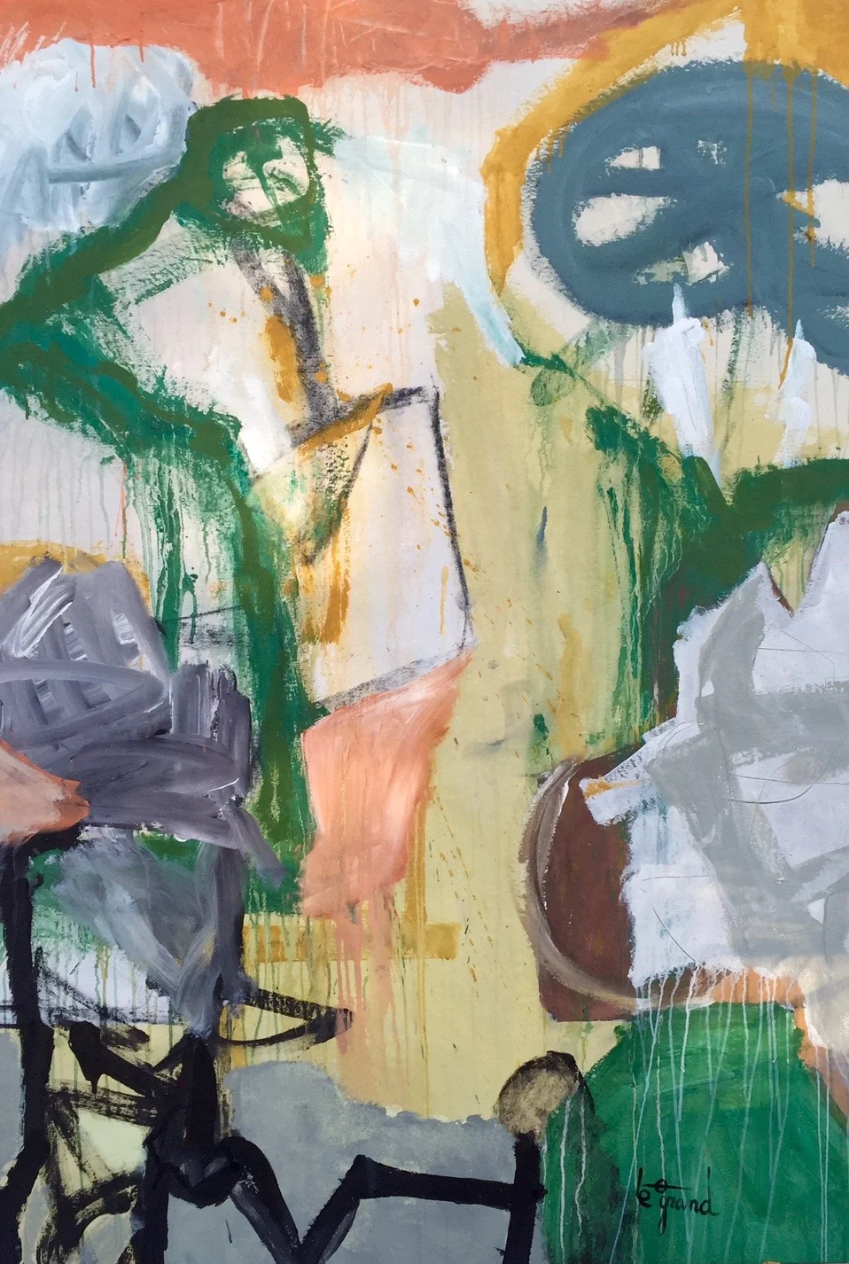 "PERMETTEZ MOI DE VOUS PRESENTER..." 180 x 125 cm acrylique
