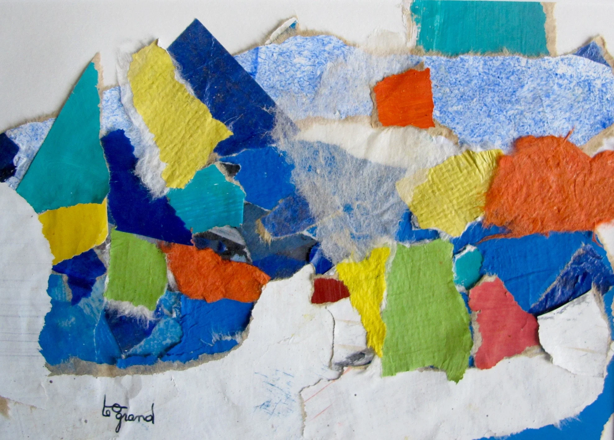 " champs " 20 X 15 cm , collages