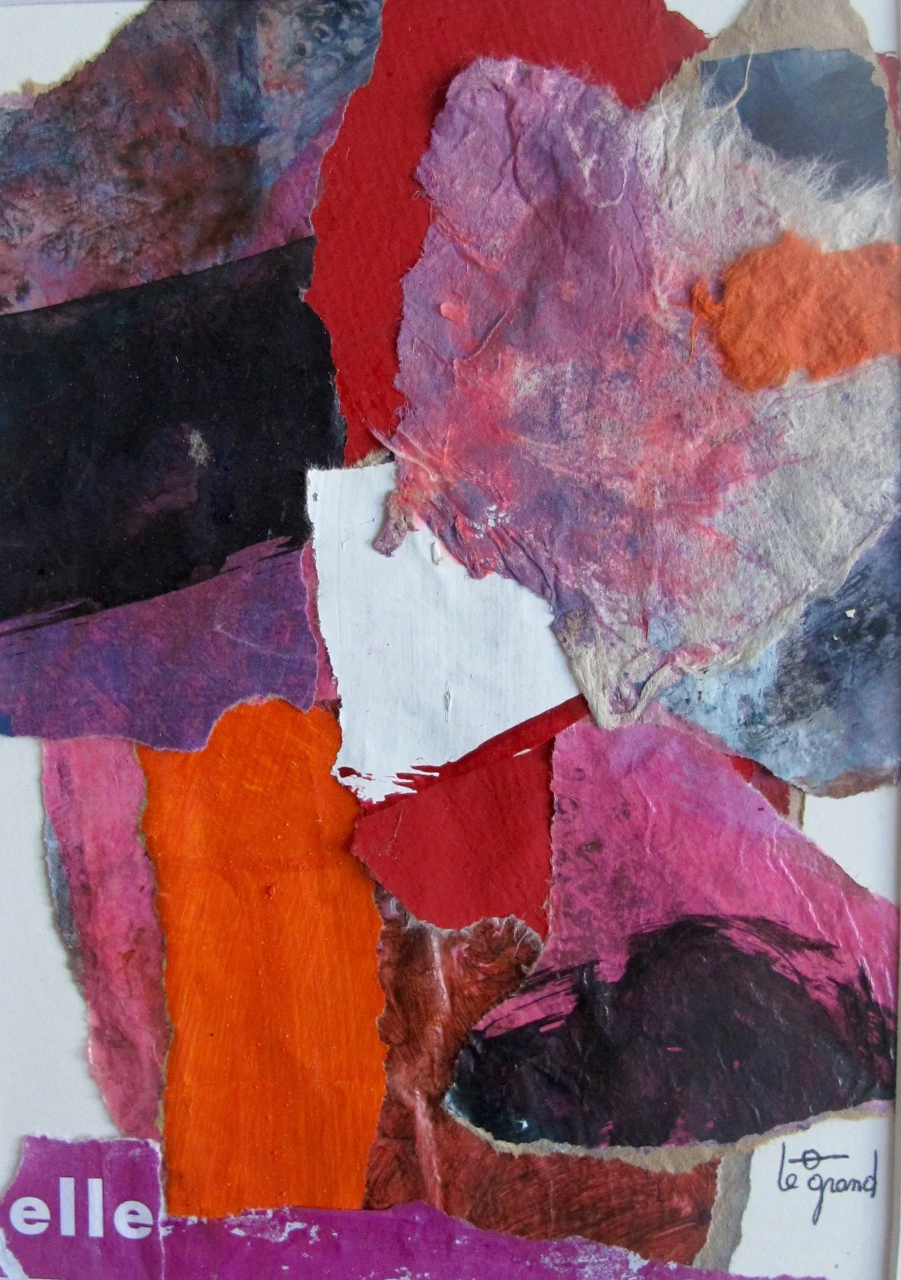 " elle " 20 x15 cm , collages