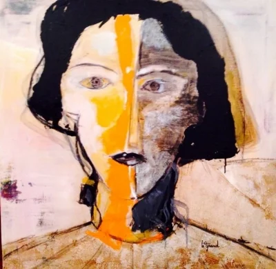 " CHRISTINE " 80 x 80 cm acrylique