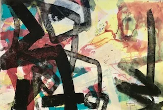 " SE LANCER DES DEFIS" 146 X 97 cm acrylique