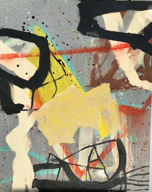 " LACHER PRISE ET TENIR BON 3 " 92 X 73 cm acrylique