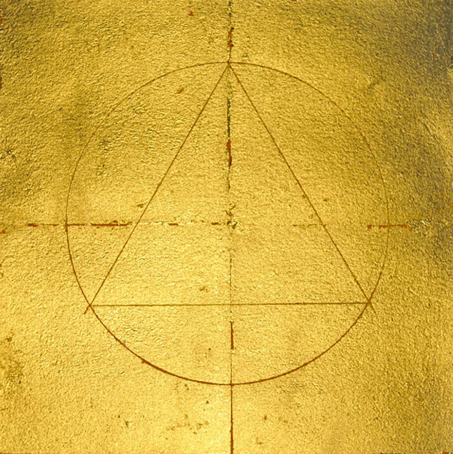 ‹Im Urbeginne III› Gold auf Papier, Barbara Schnetzler