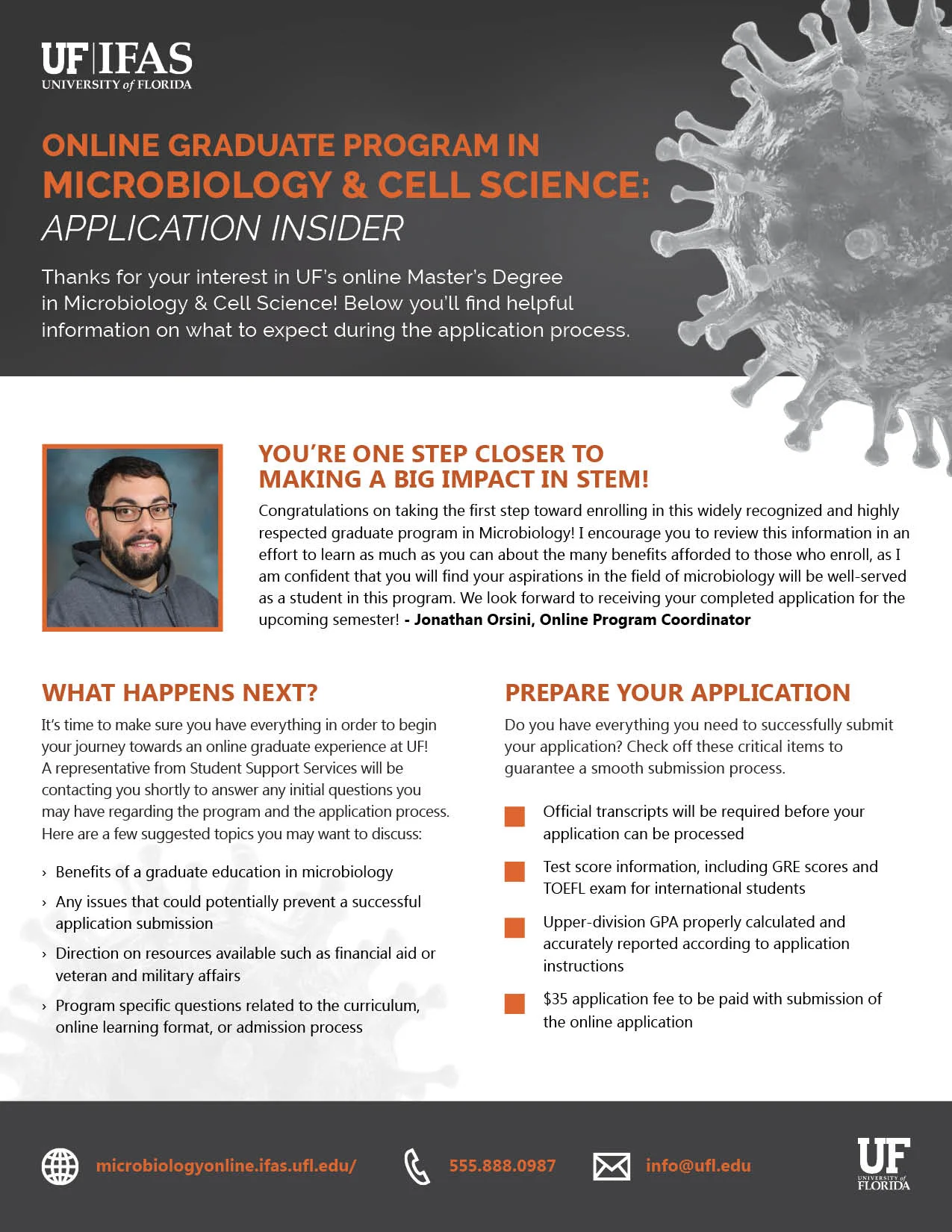 University of Florida MicroBiology: Digital Brochure