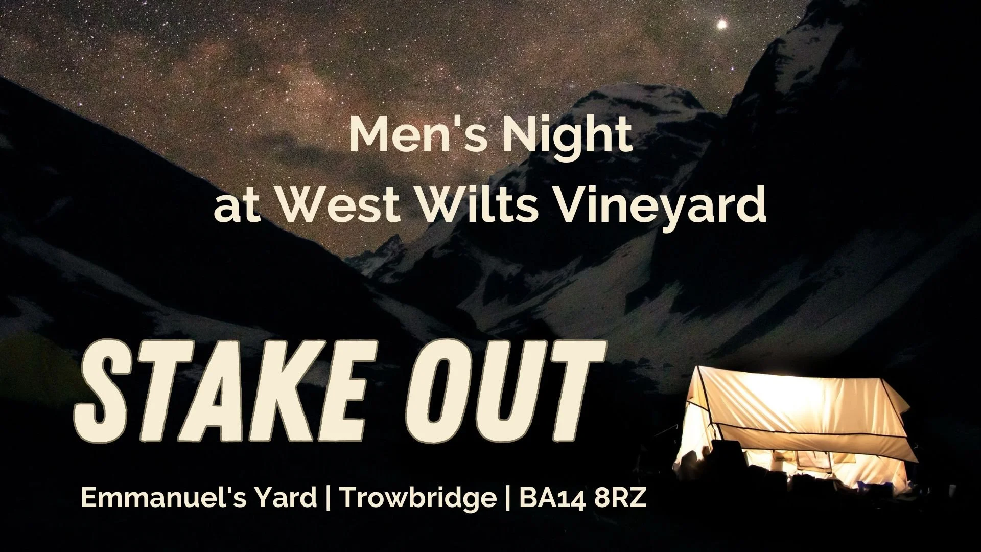 Stake Out : Men's Night on Wednesday 26th November 7-9pm