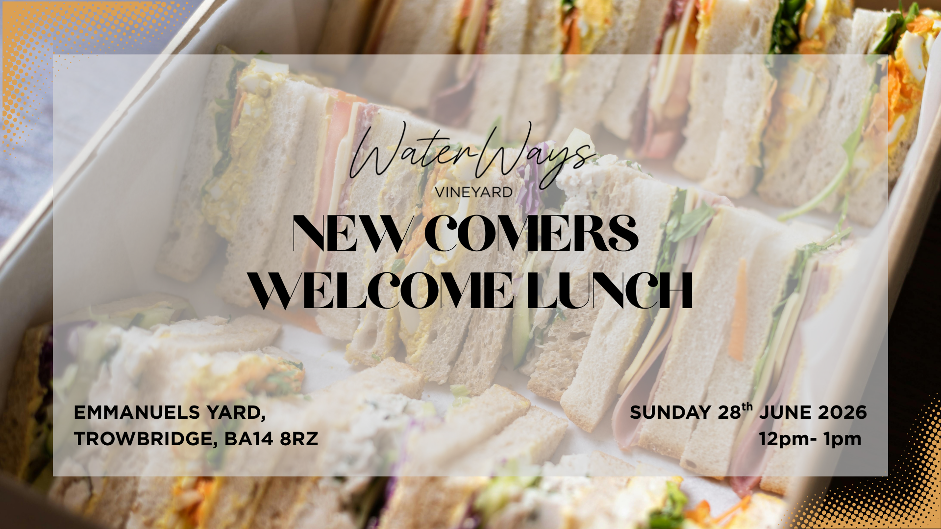 Newcomers Lunch | Sunday 28th June | 12pm-1pm 