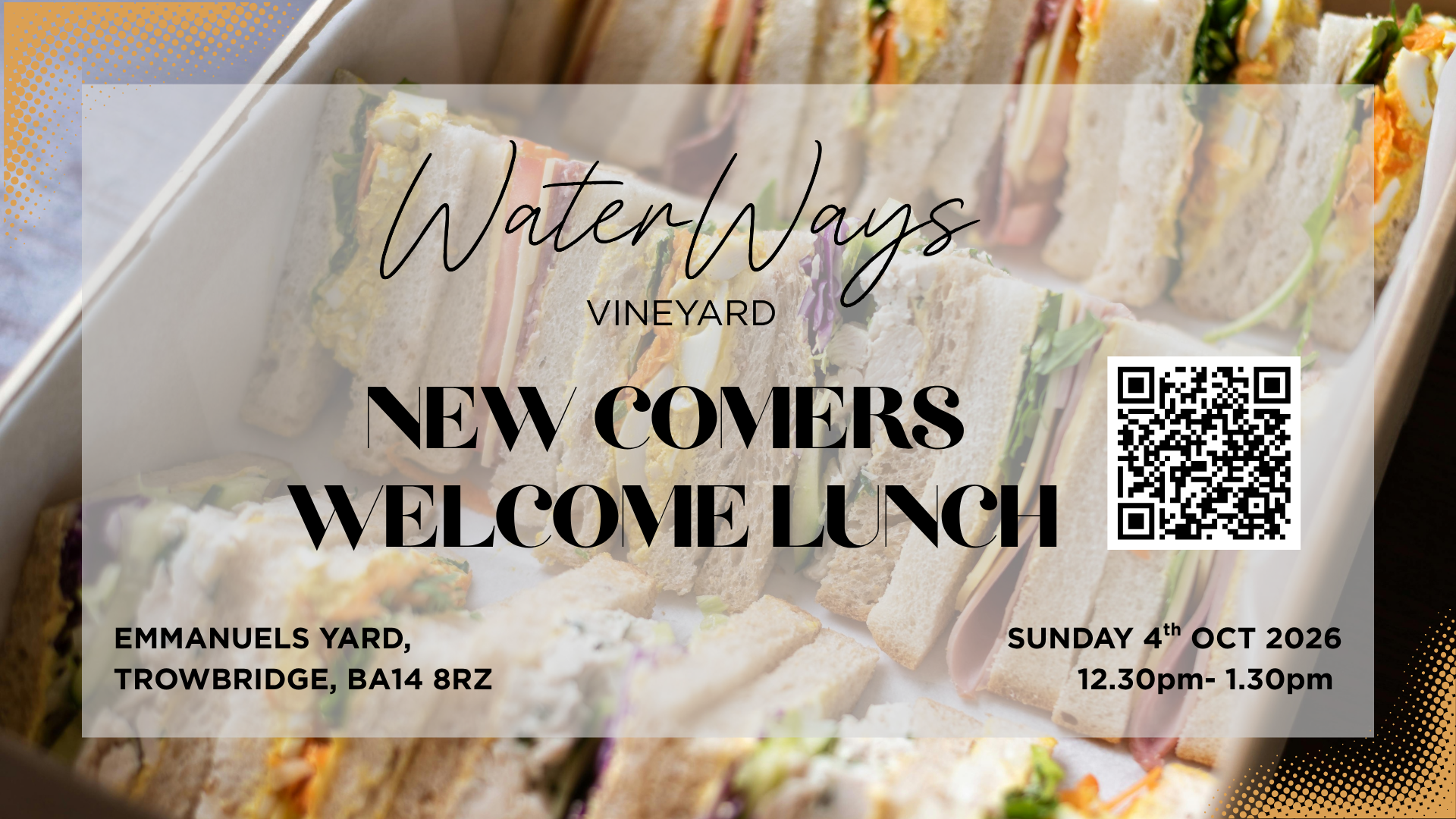 Newcomers Lunch | Sunday 4th October | 12.30pm-1.30pm