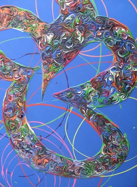Blue 2007  40" x 30"  Acrylic on canvas