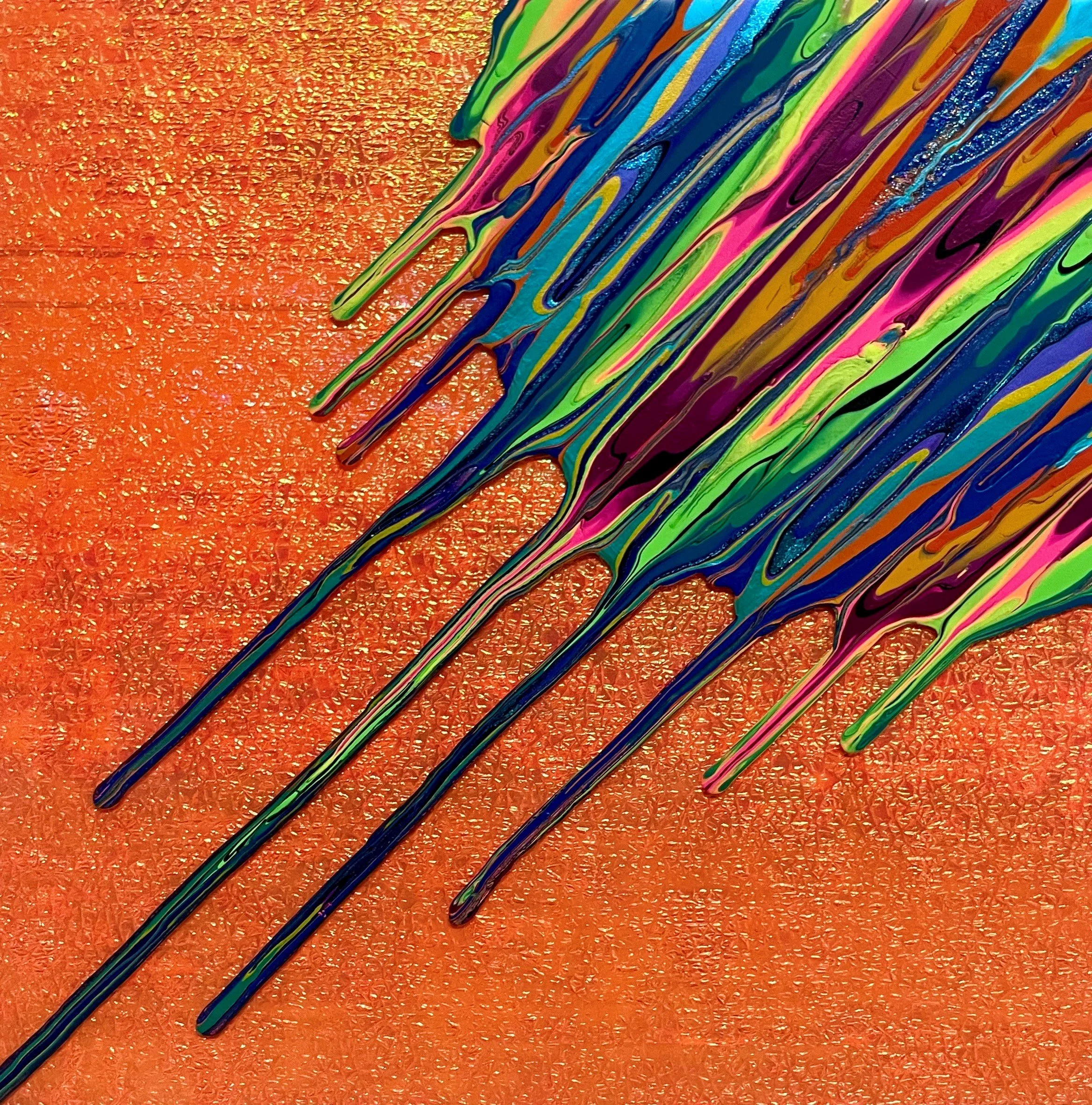 Kinetic e- Mini Collection [He]  12" x 12"  2022 Mixed Media SOLD