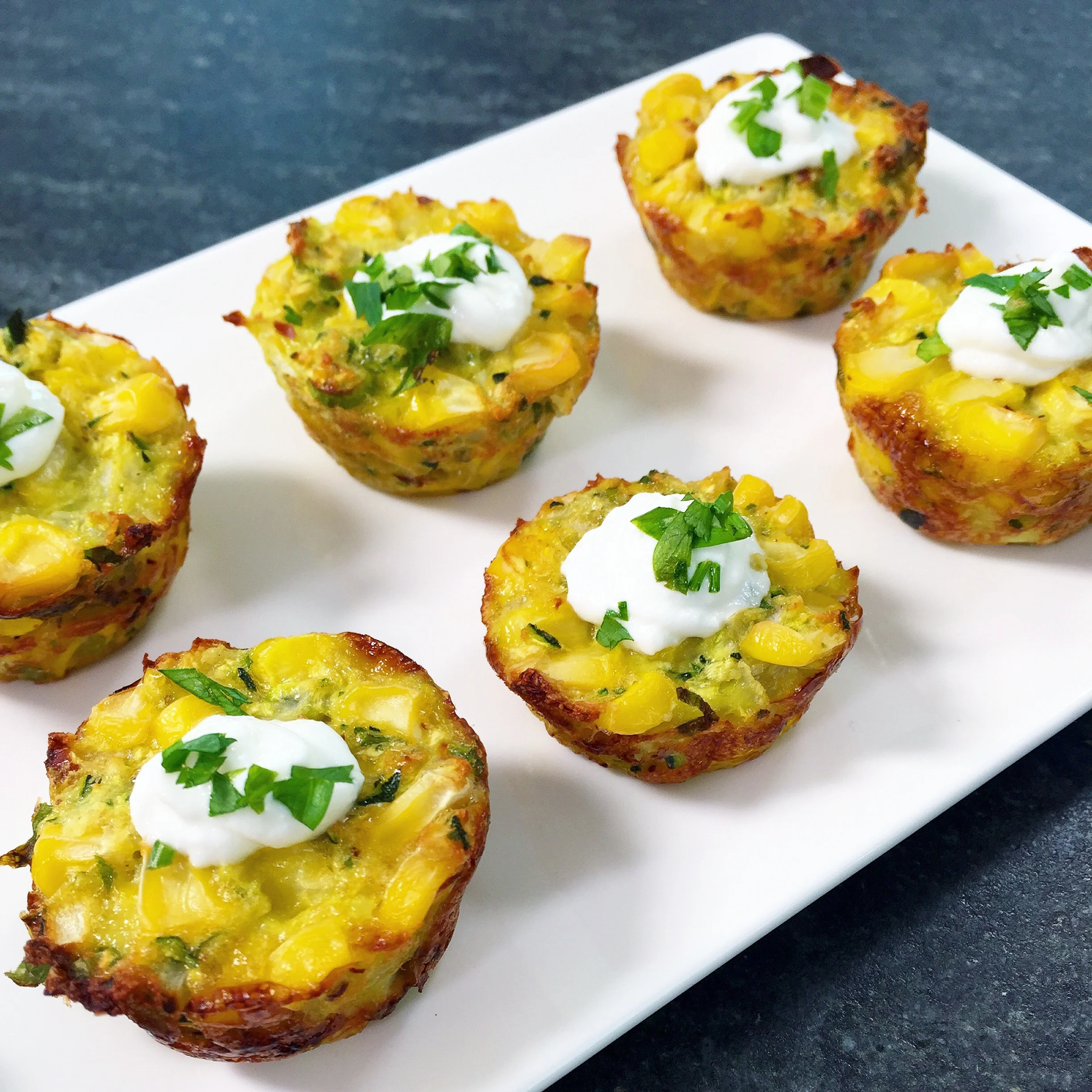 Baked Corn & Zucchini Fritters