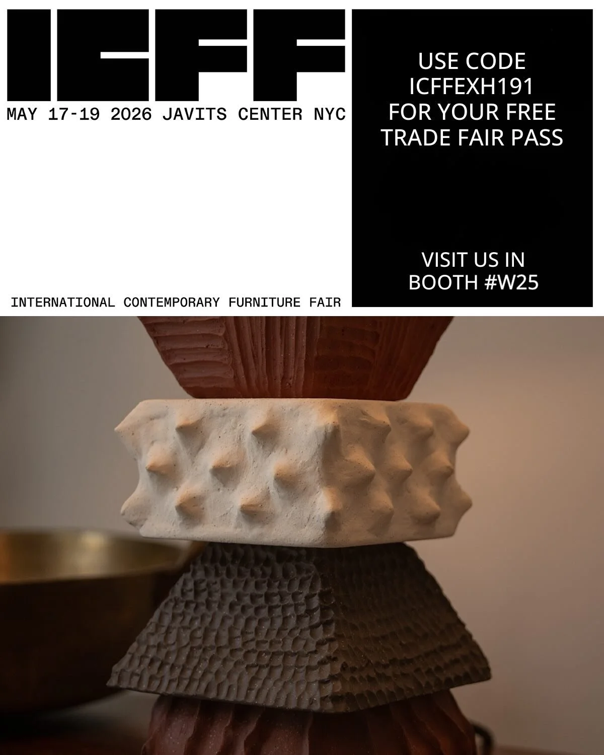 Design friends!! Don&rsquo;t have your ICFF Trade Fair Pass yet? Use my code for your free pass: ICFFEXH191 

💡Can&rsquo;t wait to see you there💡