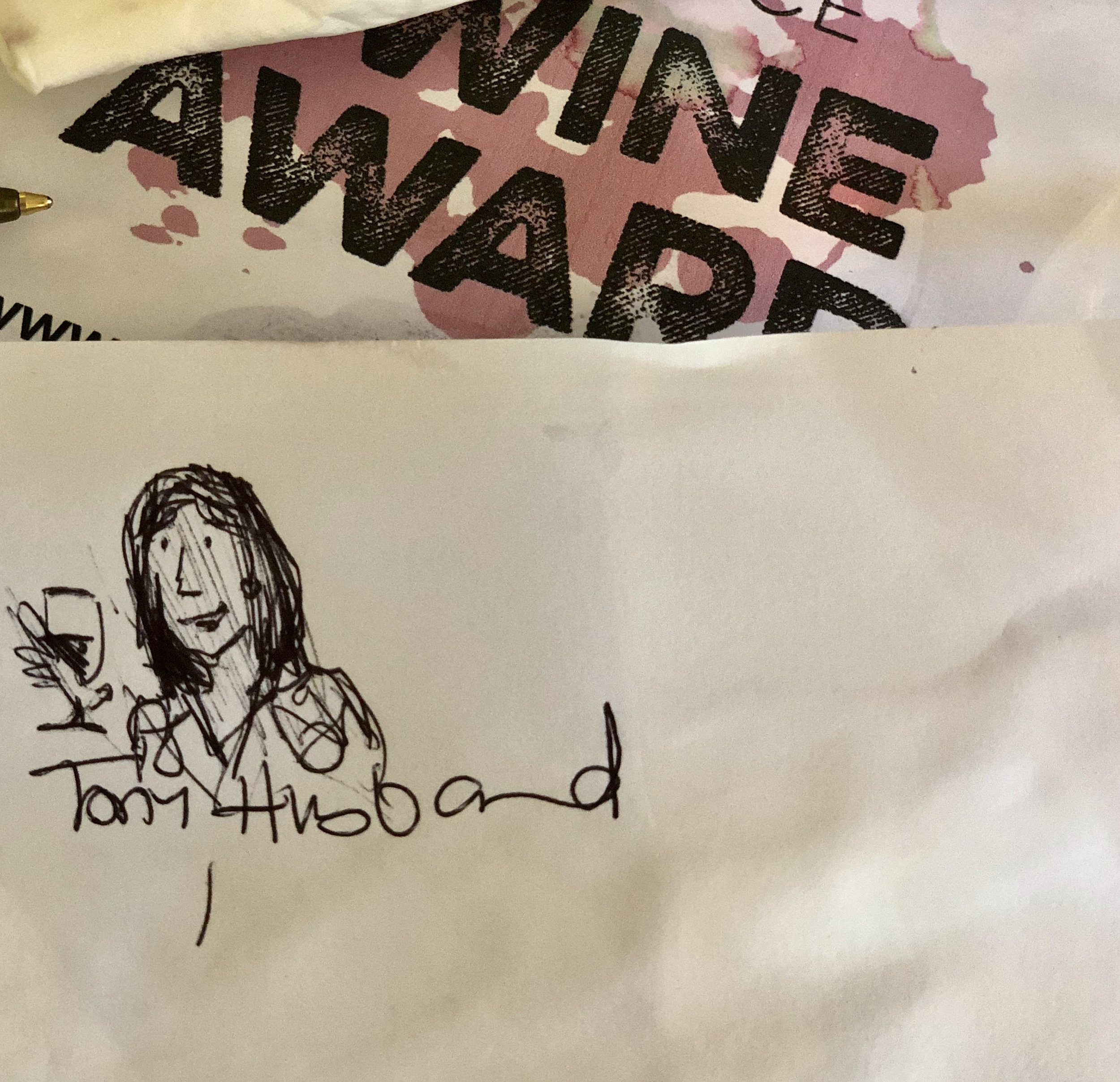 Tony Husband’s impression of Sumi ready for a glass of tasting.. Thank you! (Image: Sumi Sarma)