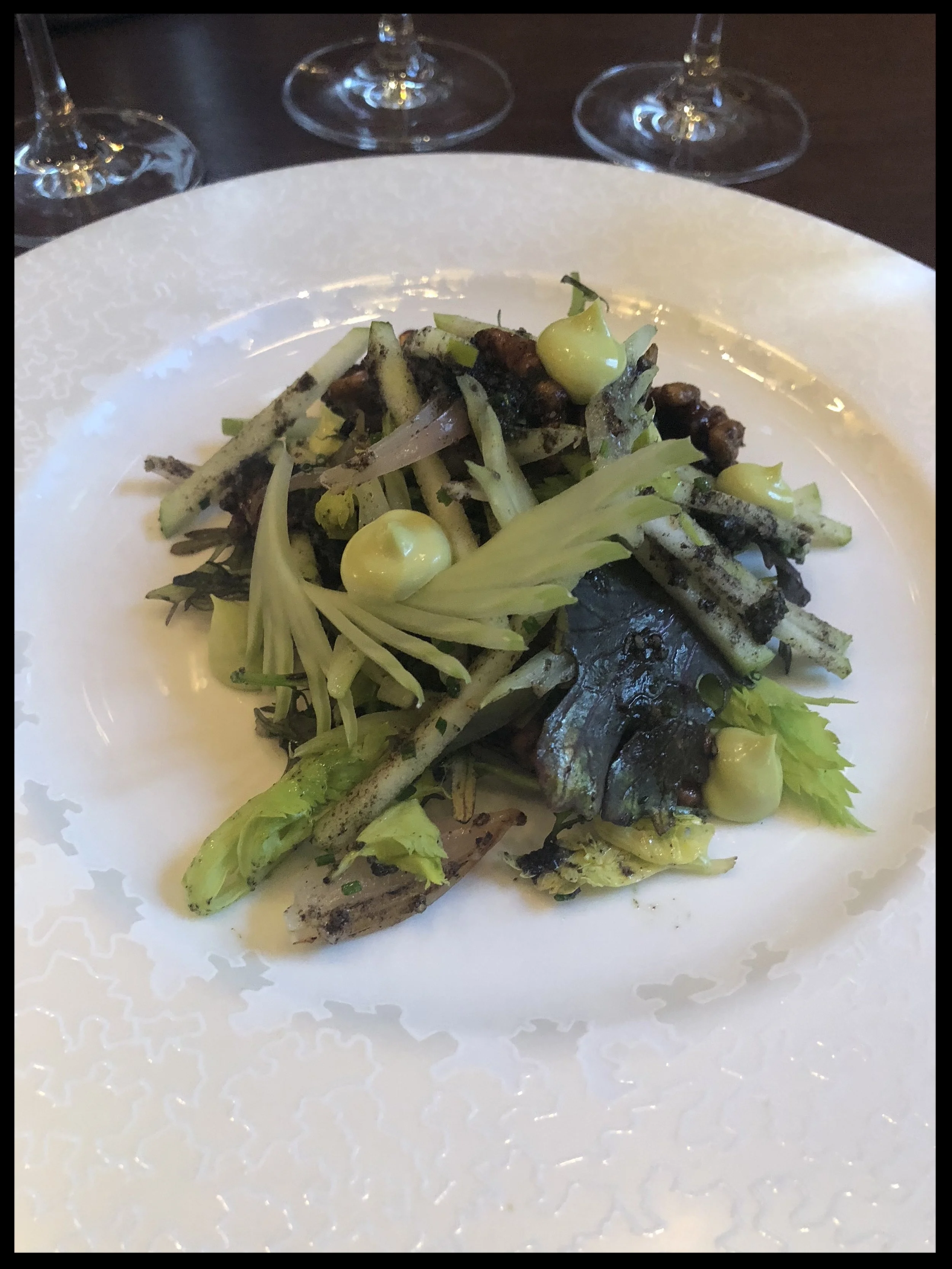 Celery and Apple Salad with Walnuts and Australian Truffle served at Kerridge Bar and Grill, Corinthia London (Image: Sumita Sarma)