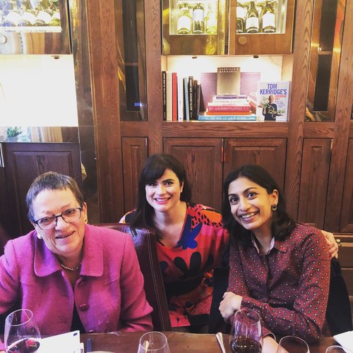 Sumi (right) with Natalie Christensen (middle) and Rosemary George MW (left) during Natalie’s recent visit to London (Image: Sumi Sarma)