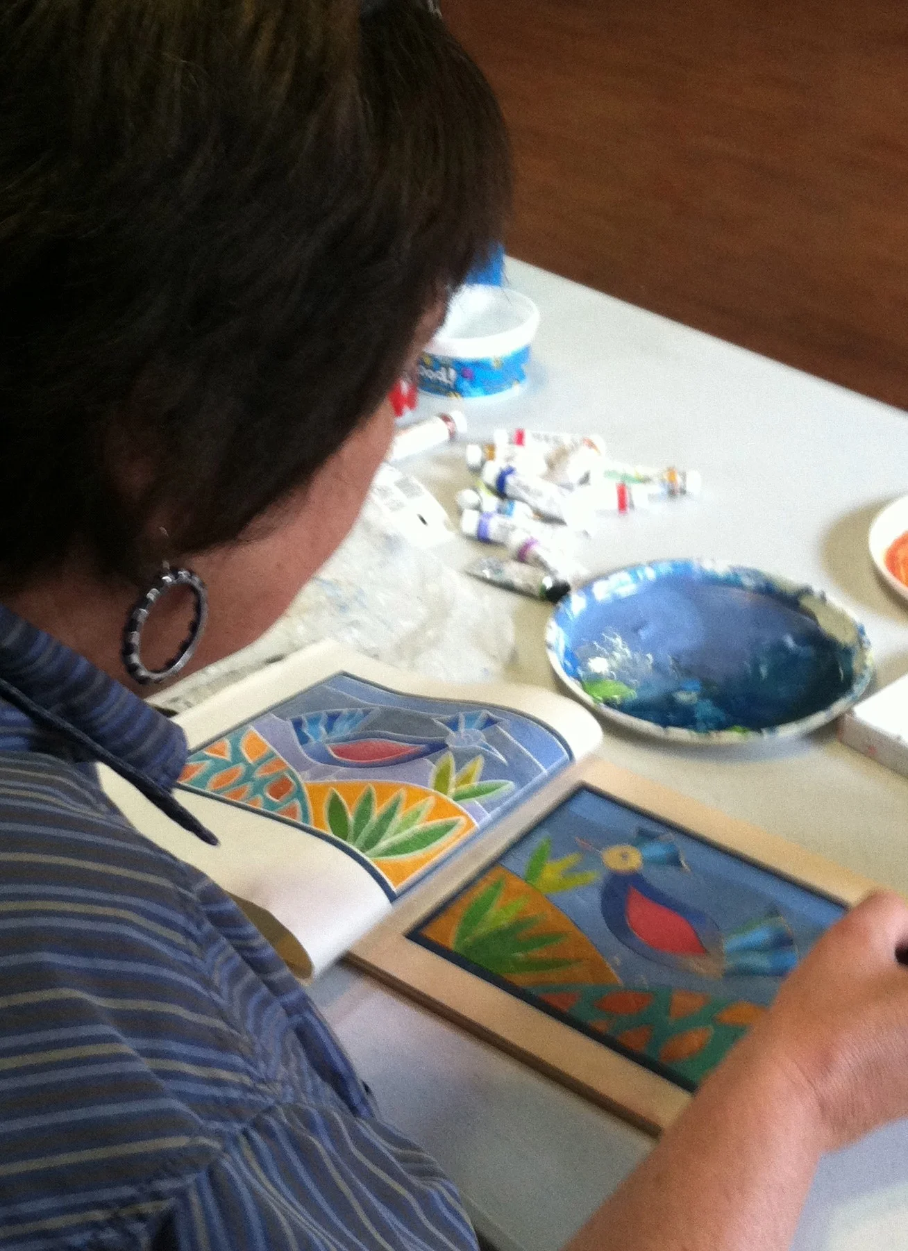 White Line Woodcut Fever