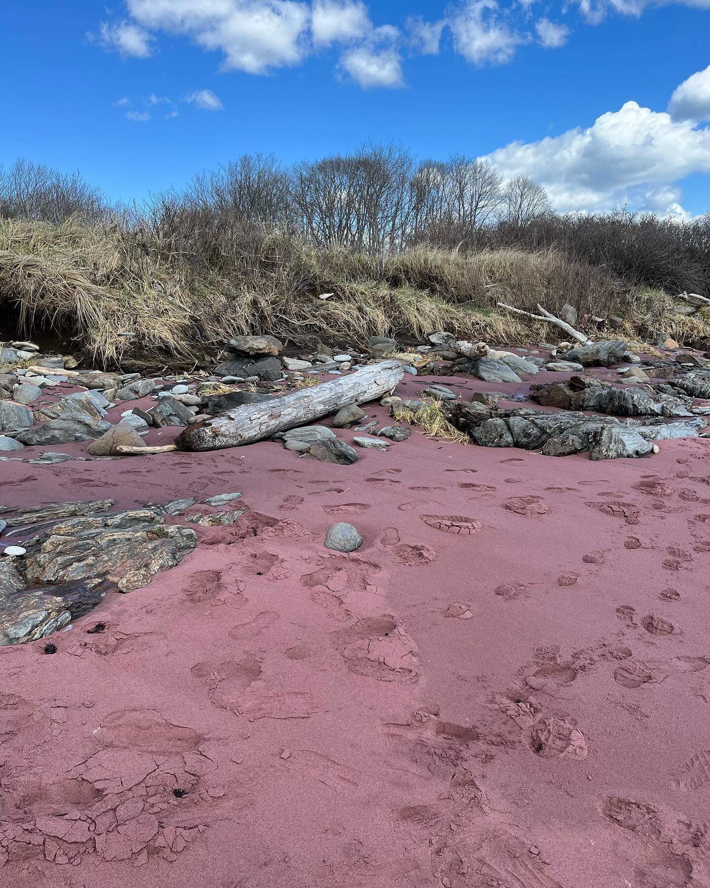 Garnet sand at Crescent Beach in Cape Elizabeth