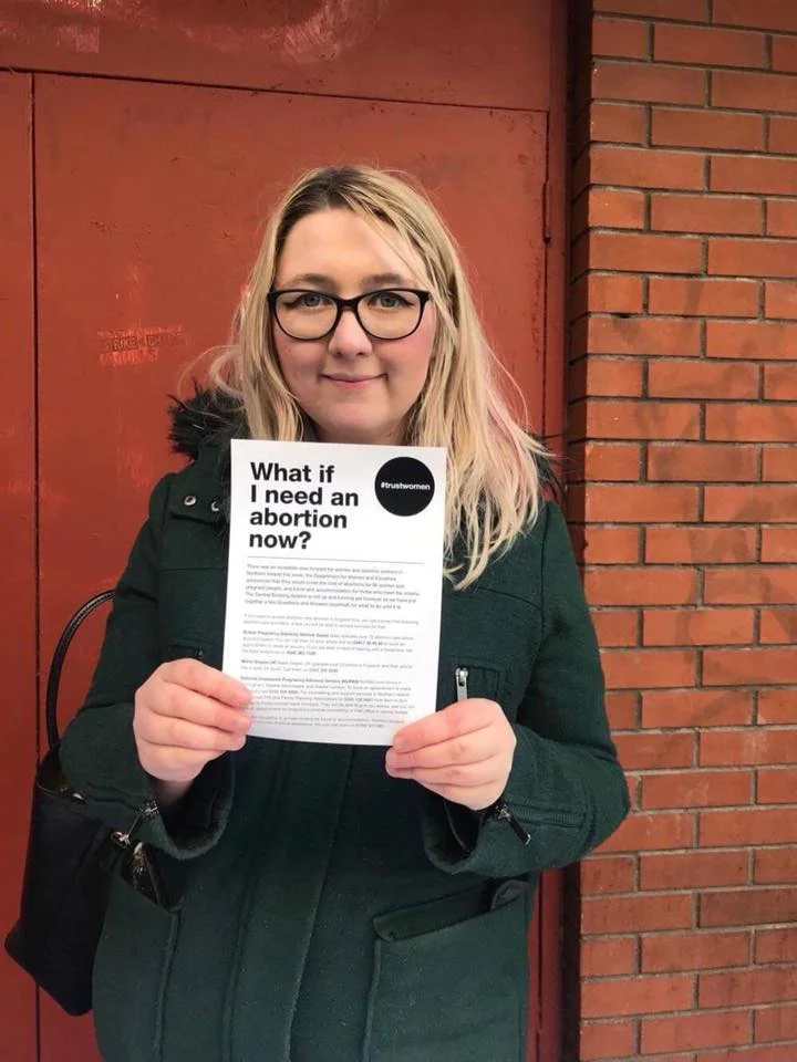 Emma with the new information about abortion funding for NI people