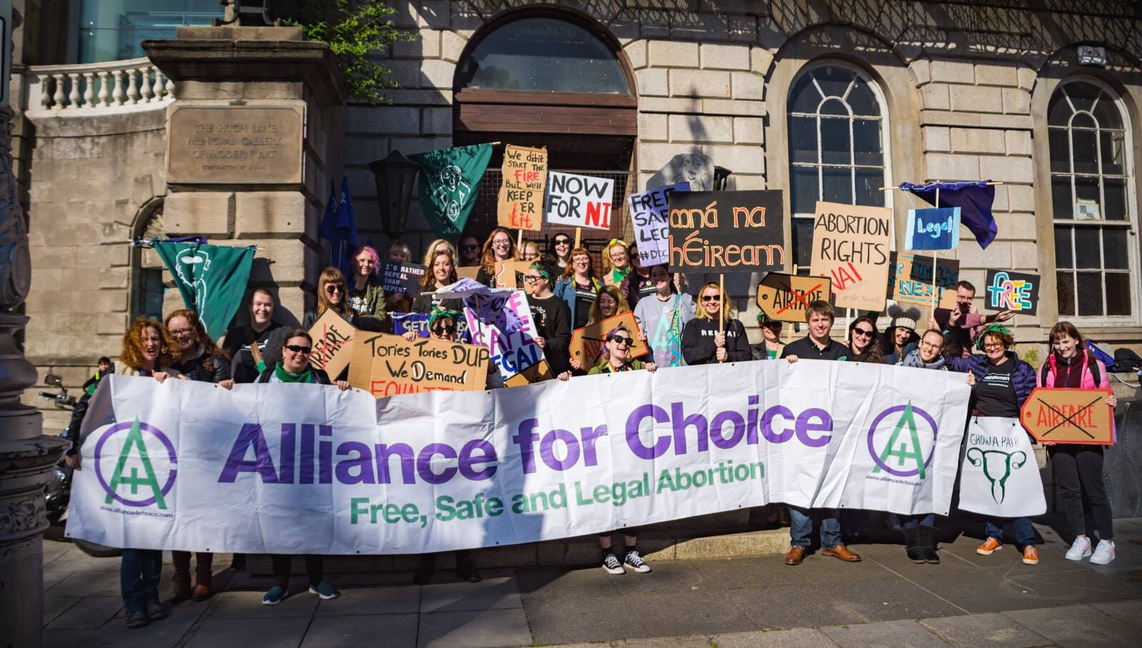Alliance for Choice, Belfast at the Dublin Rally for Choice, September 29th 2018. Photo: Brendan Harkin