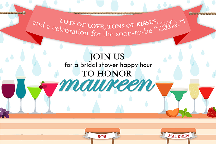 Bridal Shower Happy Hour Invitation