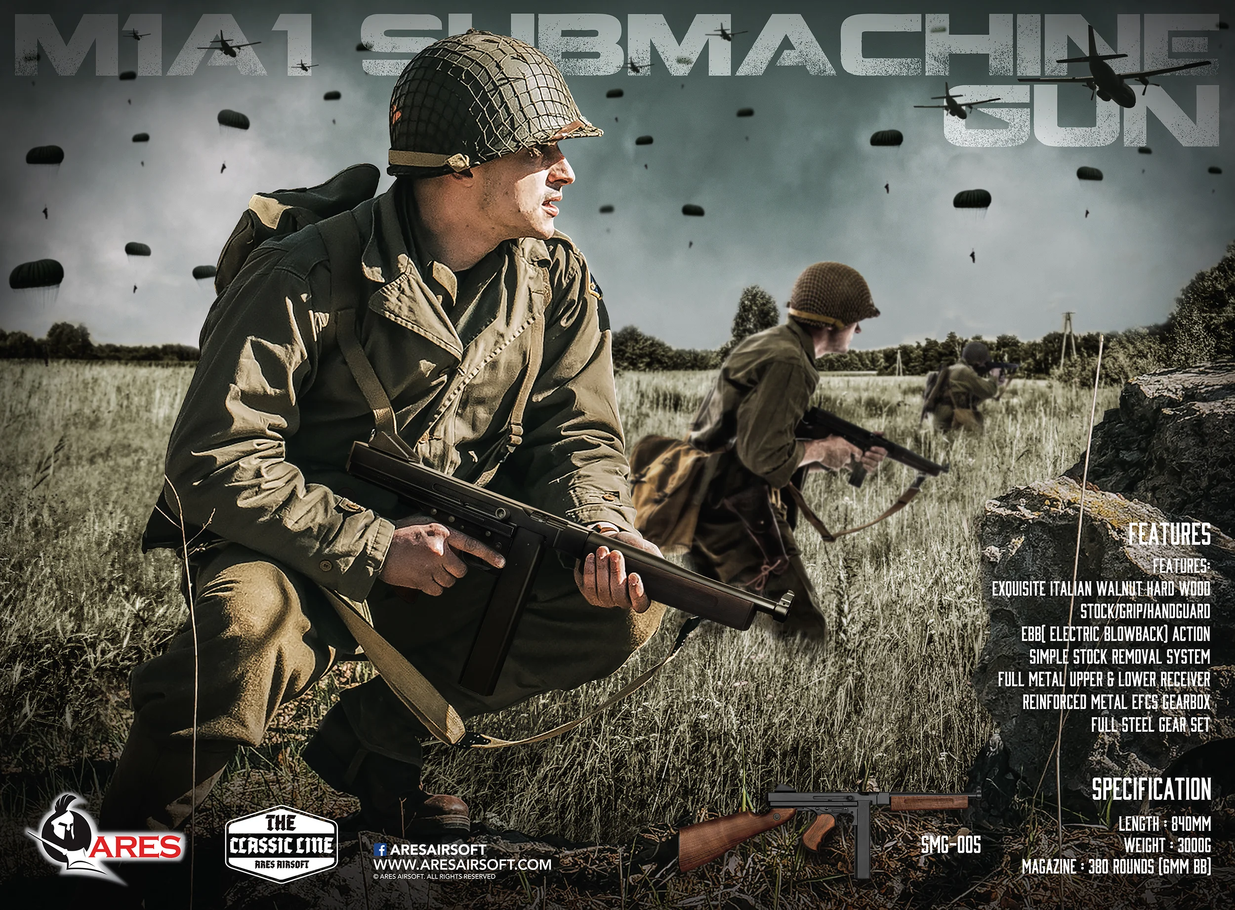 M1A1 Submachine Gun Poster