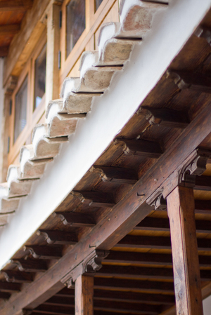 Detail of the balcony overhang