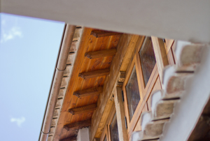 Looking up at eaves detail
