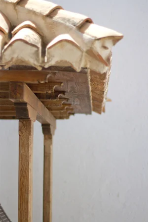 Furthest pillars and eaves detail