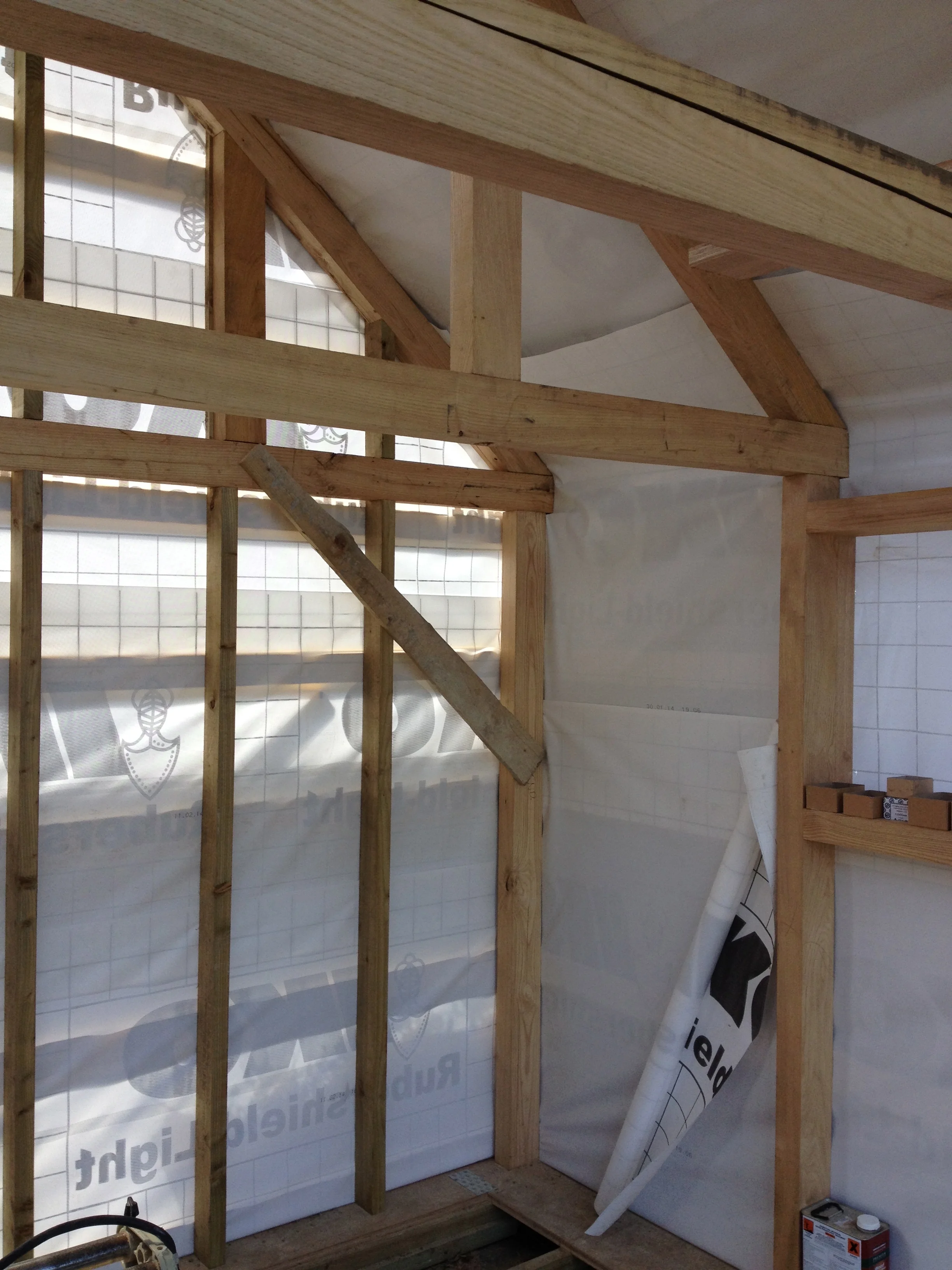putting up the structure