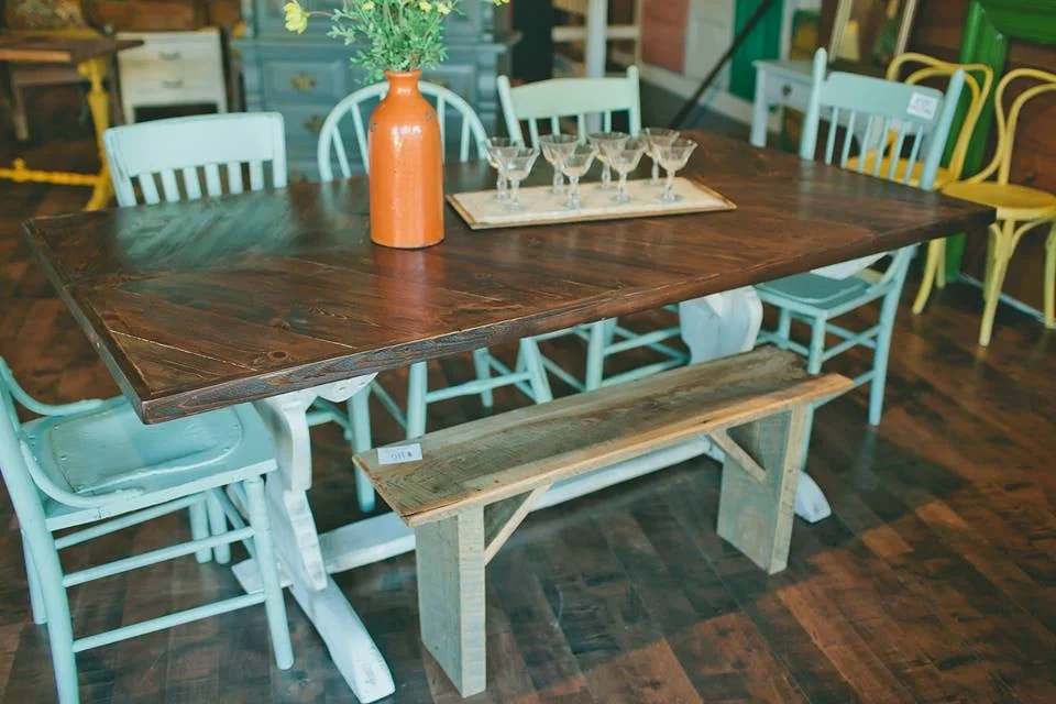 Chevron Dining Table - $650 Bases may vary.