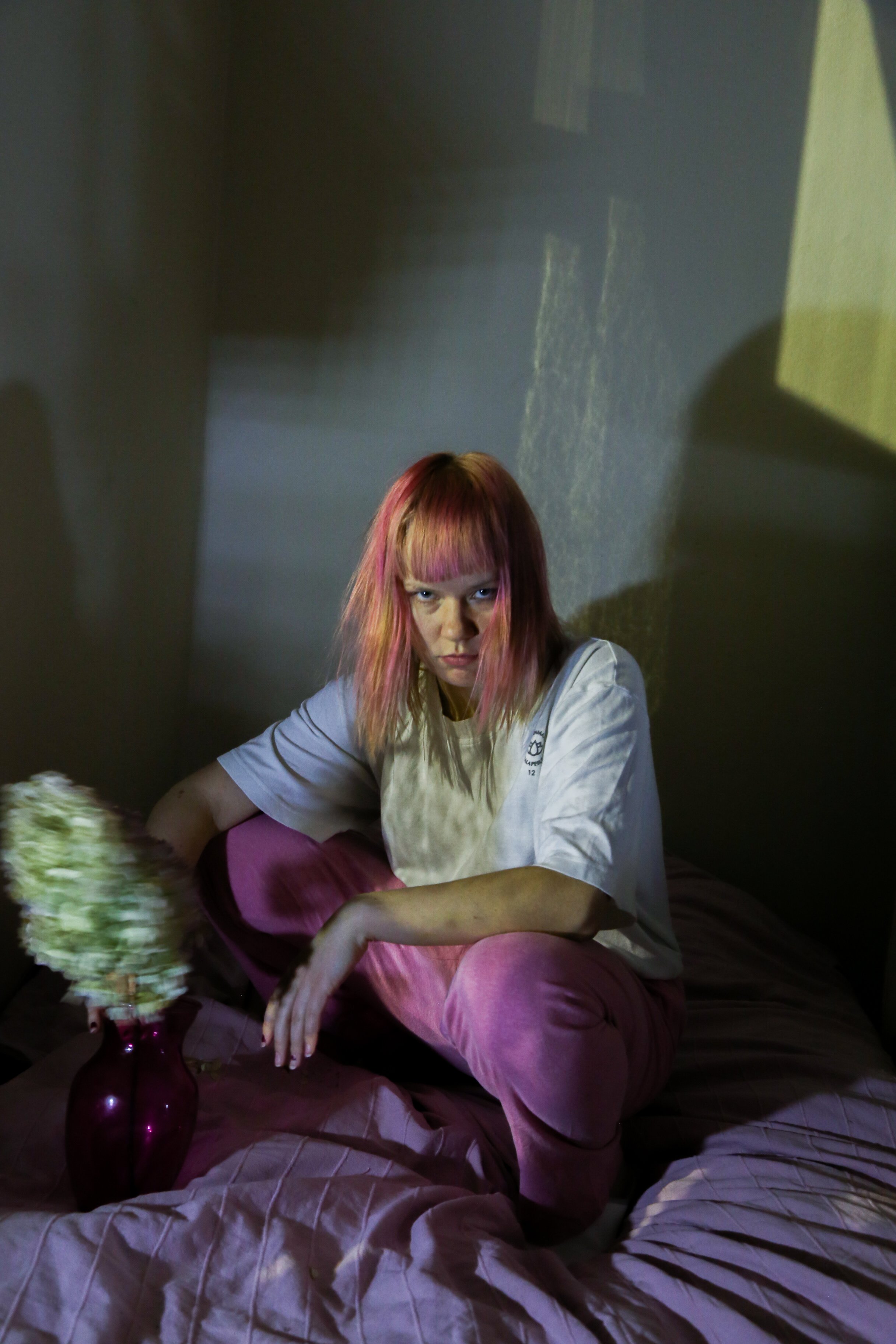 Pink selfportrait