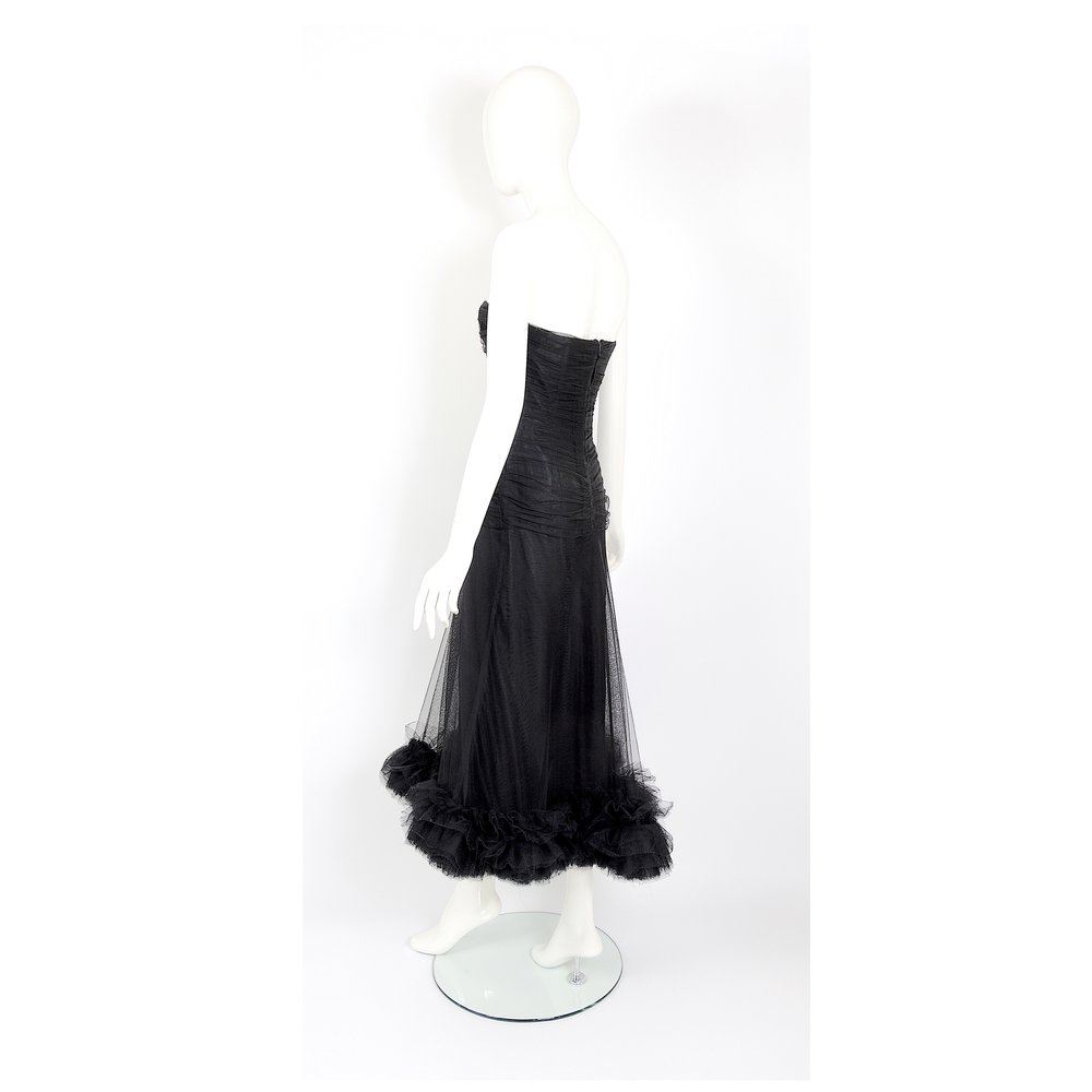 Christian Dior by Marc Bohan numbered couture tulle evening dress — VERLAINE