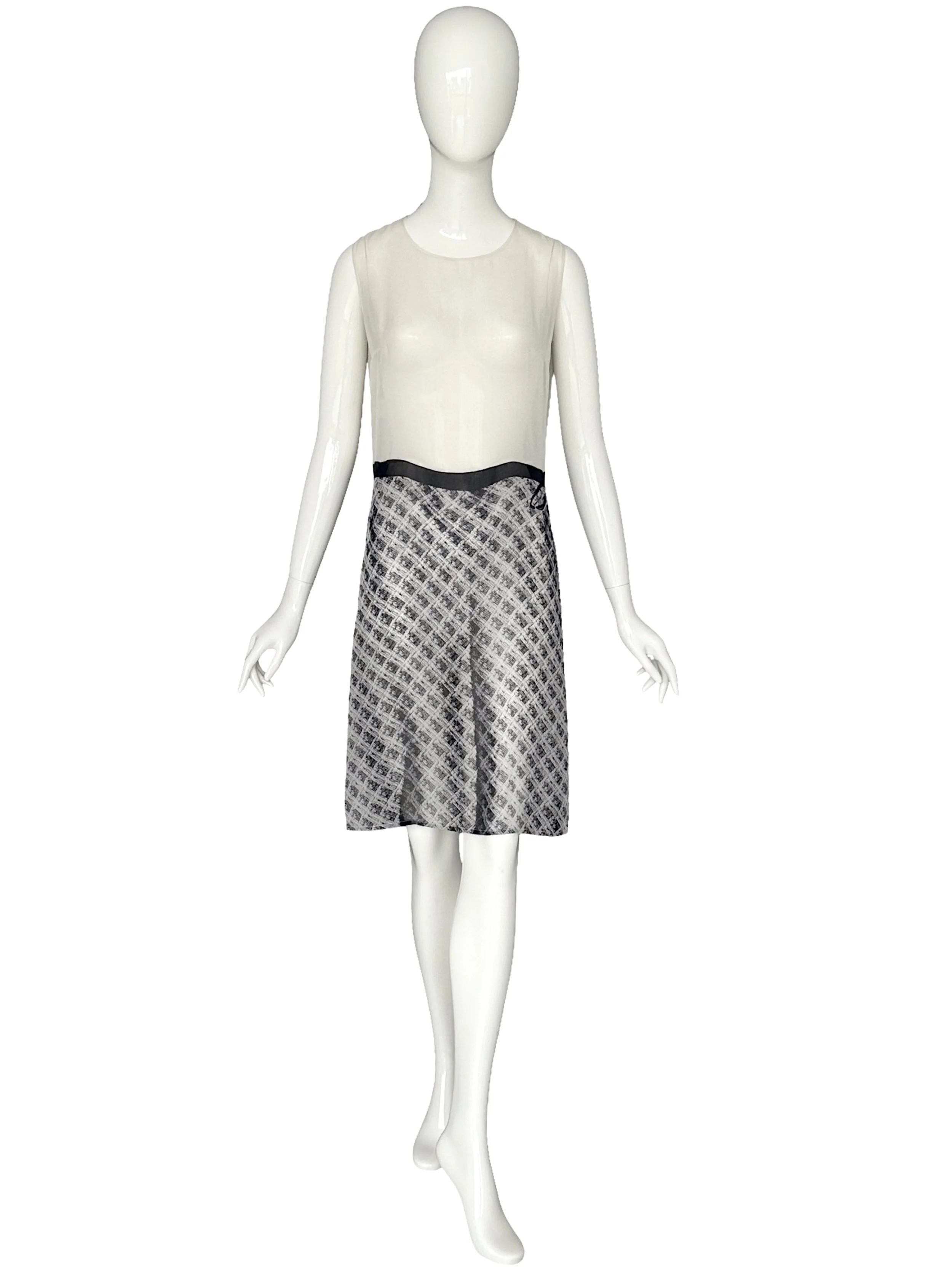 Martin Margiela S/S 1996 Trompe L'oeil Silk Dress