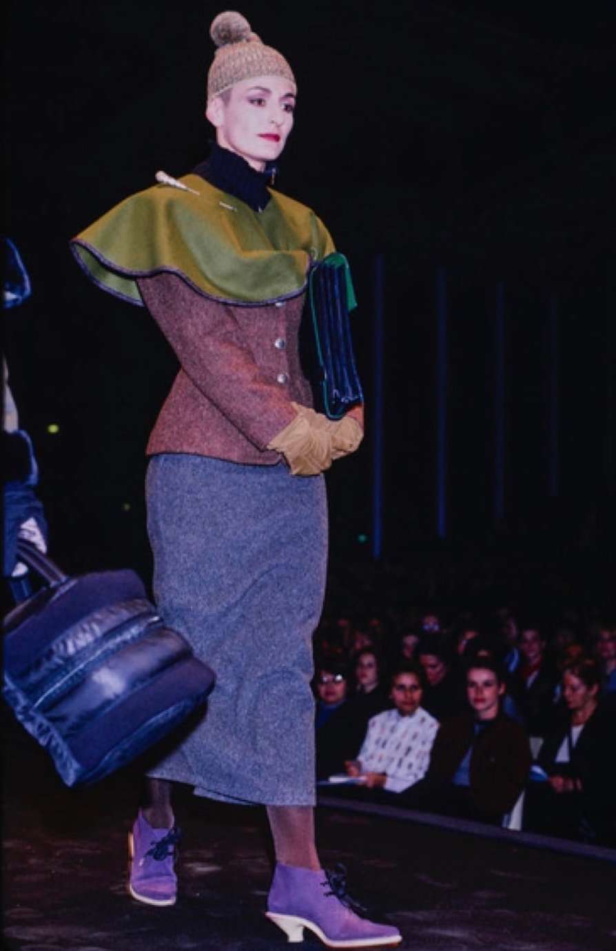 Jean Paul Gaultier Junior 1988 Black Felted Trachten Wool Corset Jacket &amp; Skirt