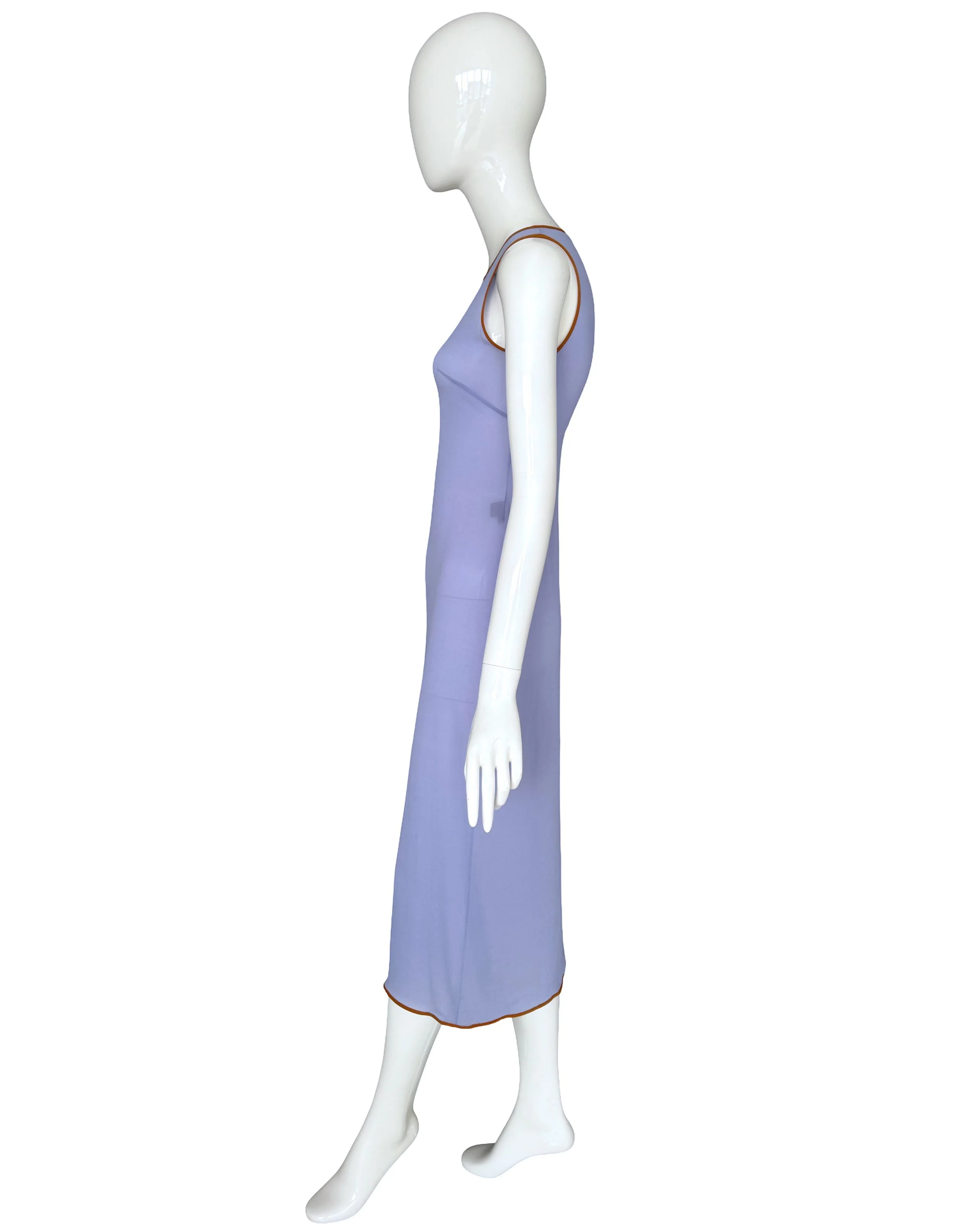 Prada by Miuccia Prada Spring/Summer 1996 Collection Sheer Lavender Silk Dress.jpg