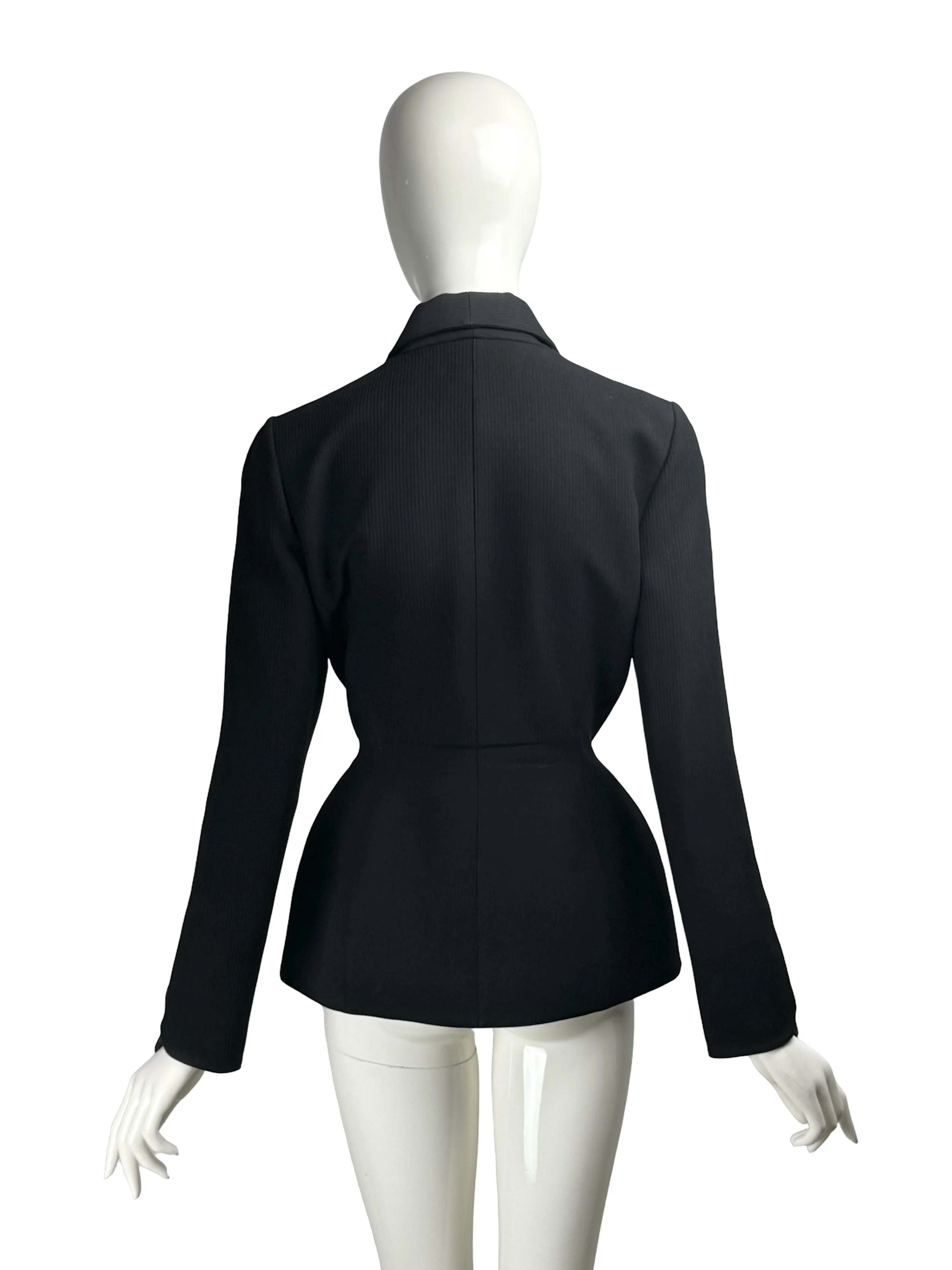Thierry Mugler FW 1998 Runway Vintage Leather Trimmed Jacket.jpg
