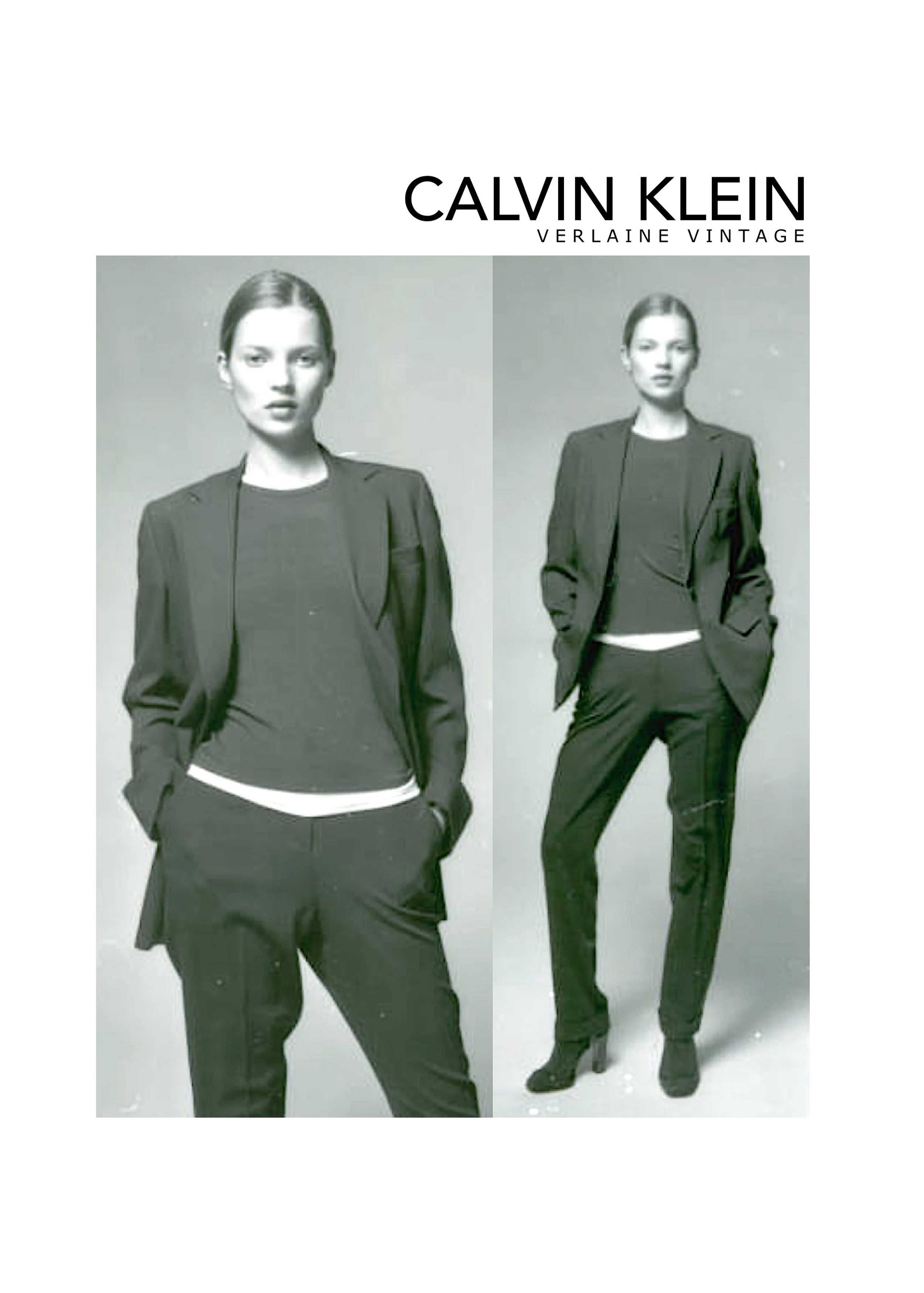 Calvin Klein collection by Calvin Klein vintage 1990's tailored pin stripe suit.jpg