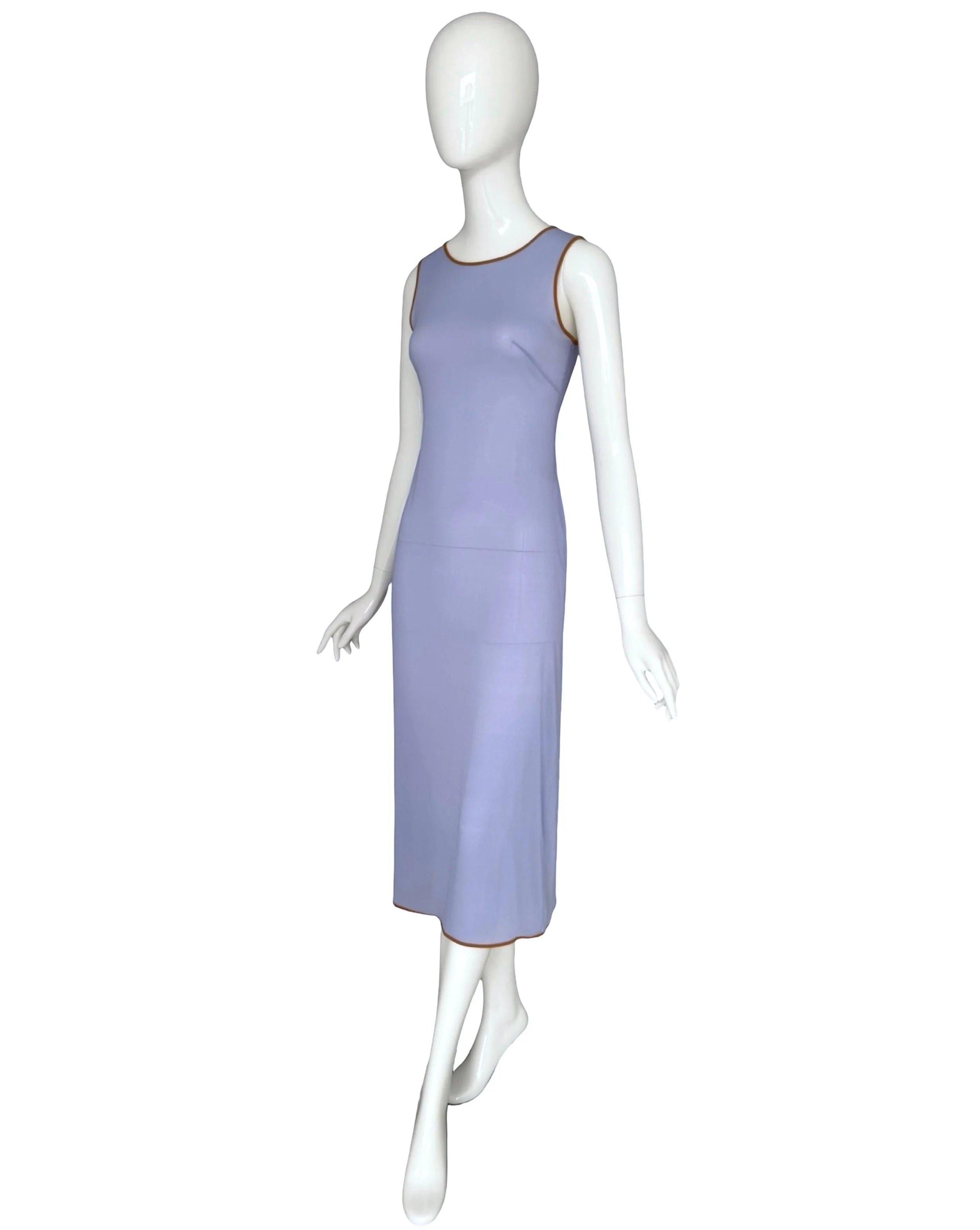 Prada by Miuccia Prada Spring/Summer 1996 Collection Sheer Lavender Silk Dress.jpg