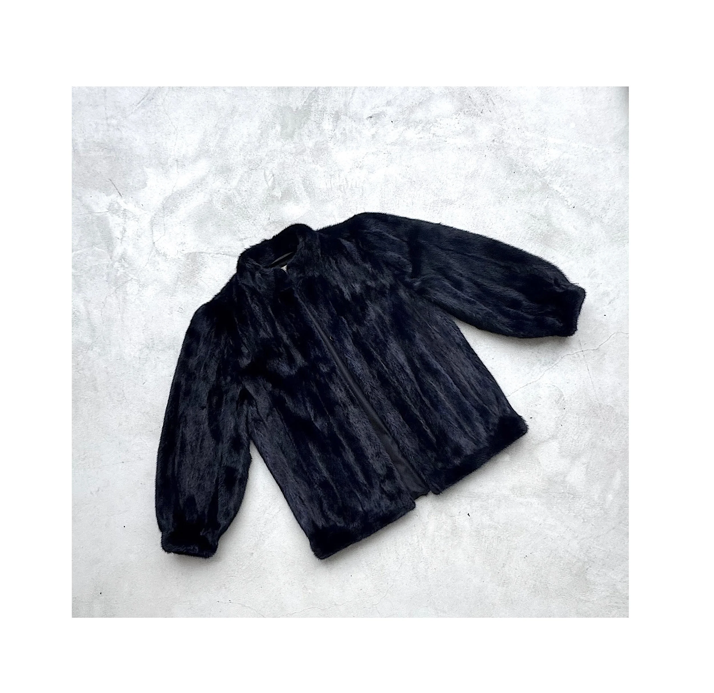 Vintage 1970s Midnight Dark Blue Majestic Canadian Mink Fur Jacketjpg
