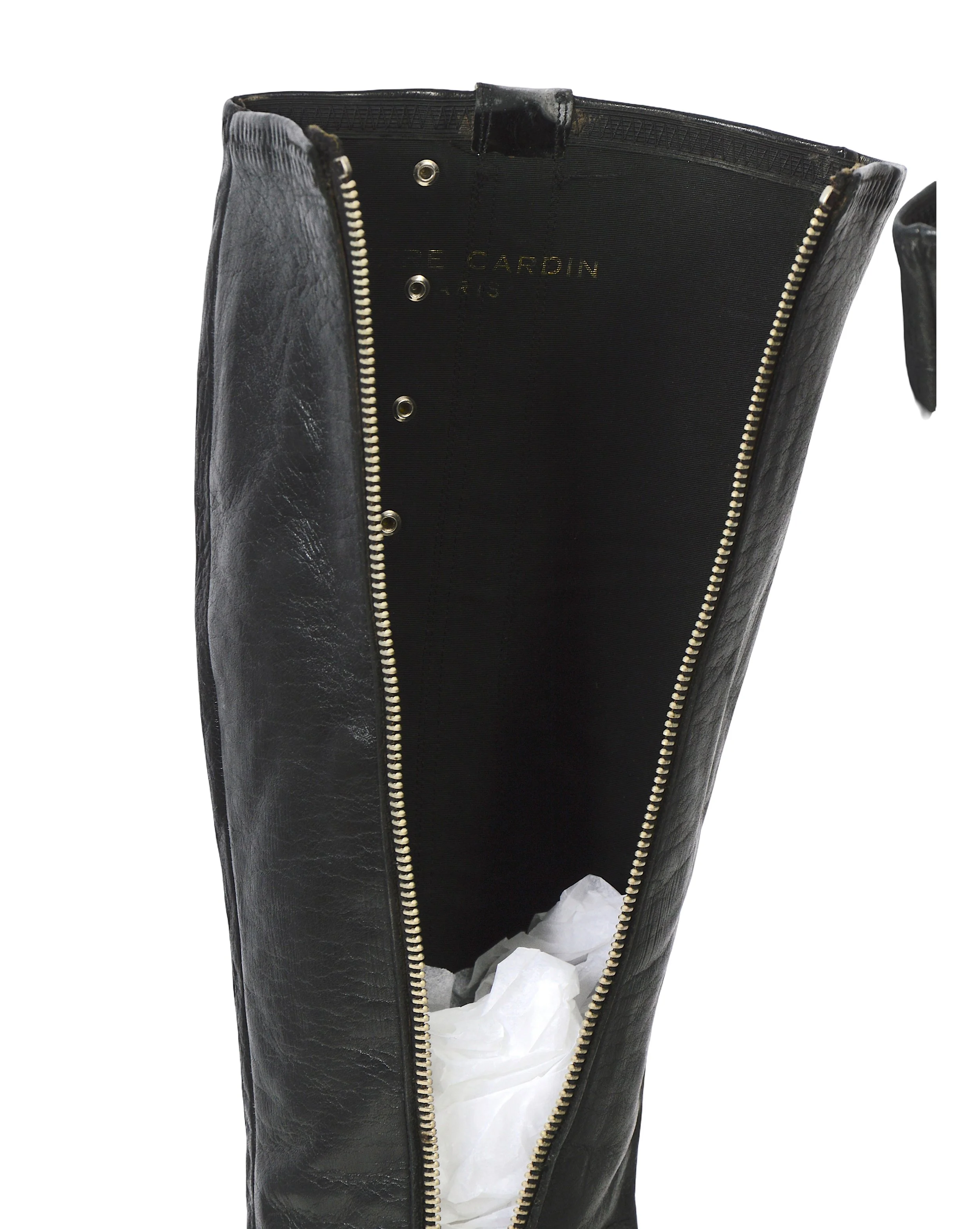Pierre Cardin Archive Museum-Worthy Vintage Space-Age Black Boots..jpg