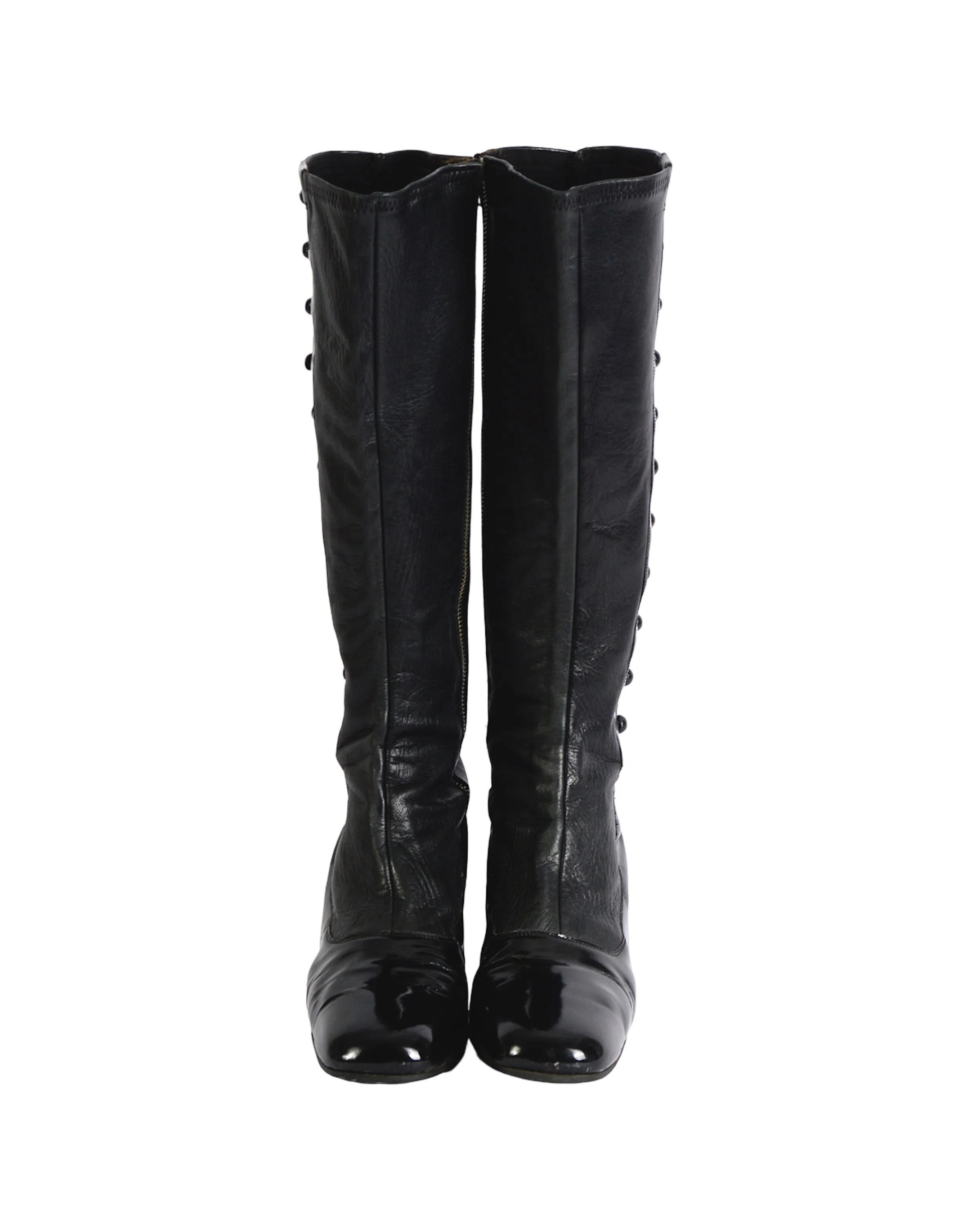 Pierre Cardin Archive Museum-Worthy Vintage Space-Age Black Boots..jpg